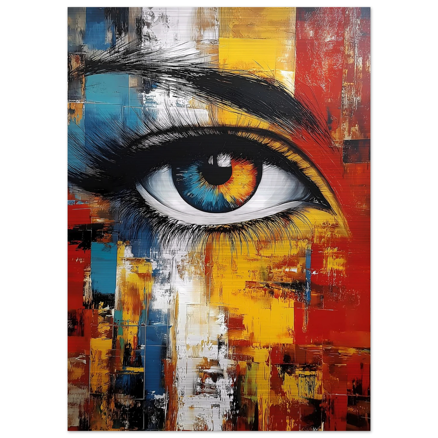 L'Œil Hétérochrome — tableau aluminium — vue 4 — art mural STNCL