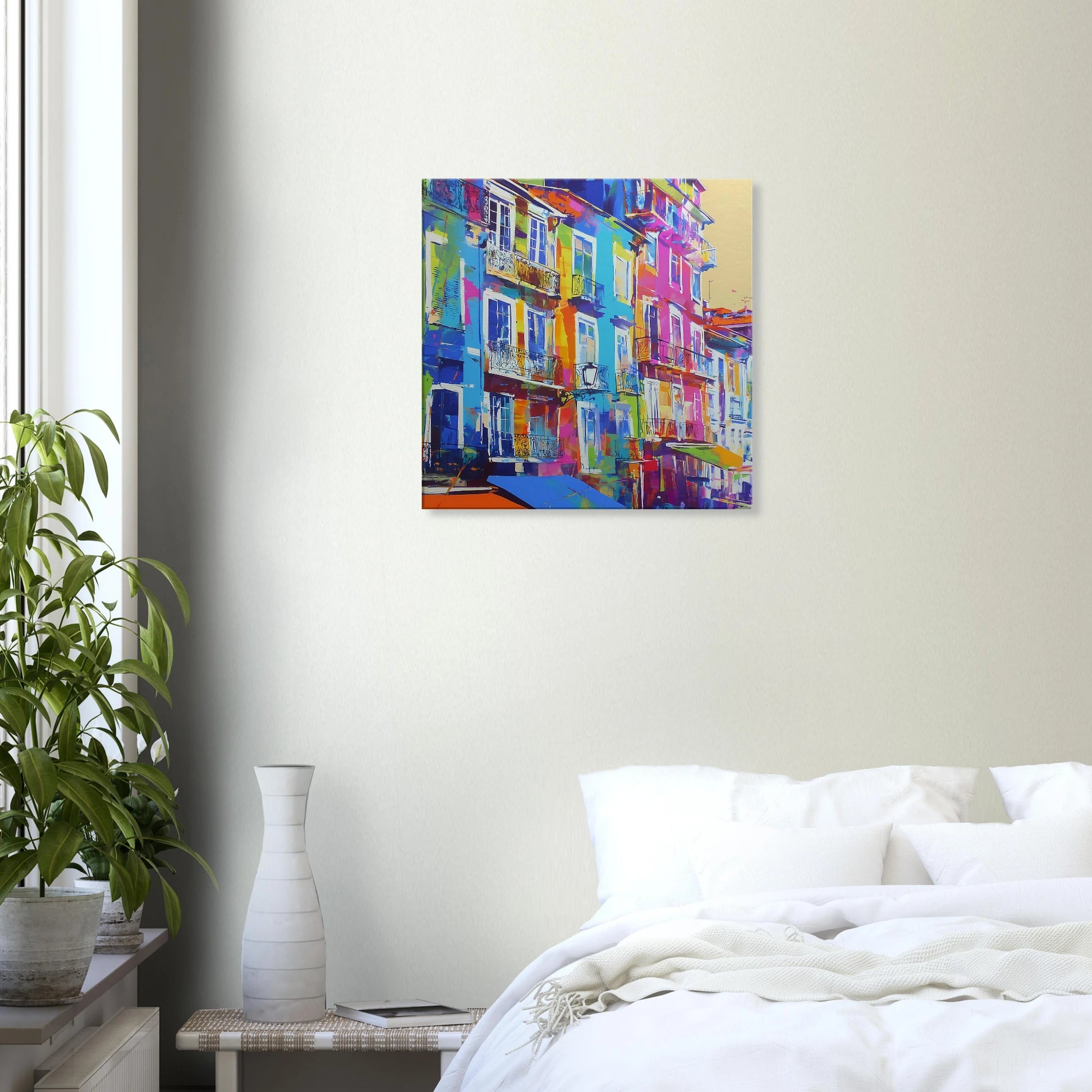 Balcons Colorés — tableau sur toile — vue 6 — art mural STNCL