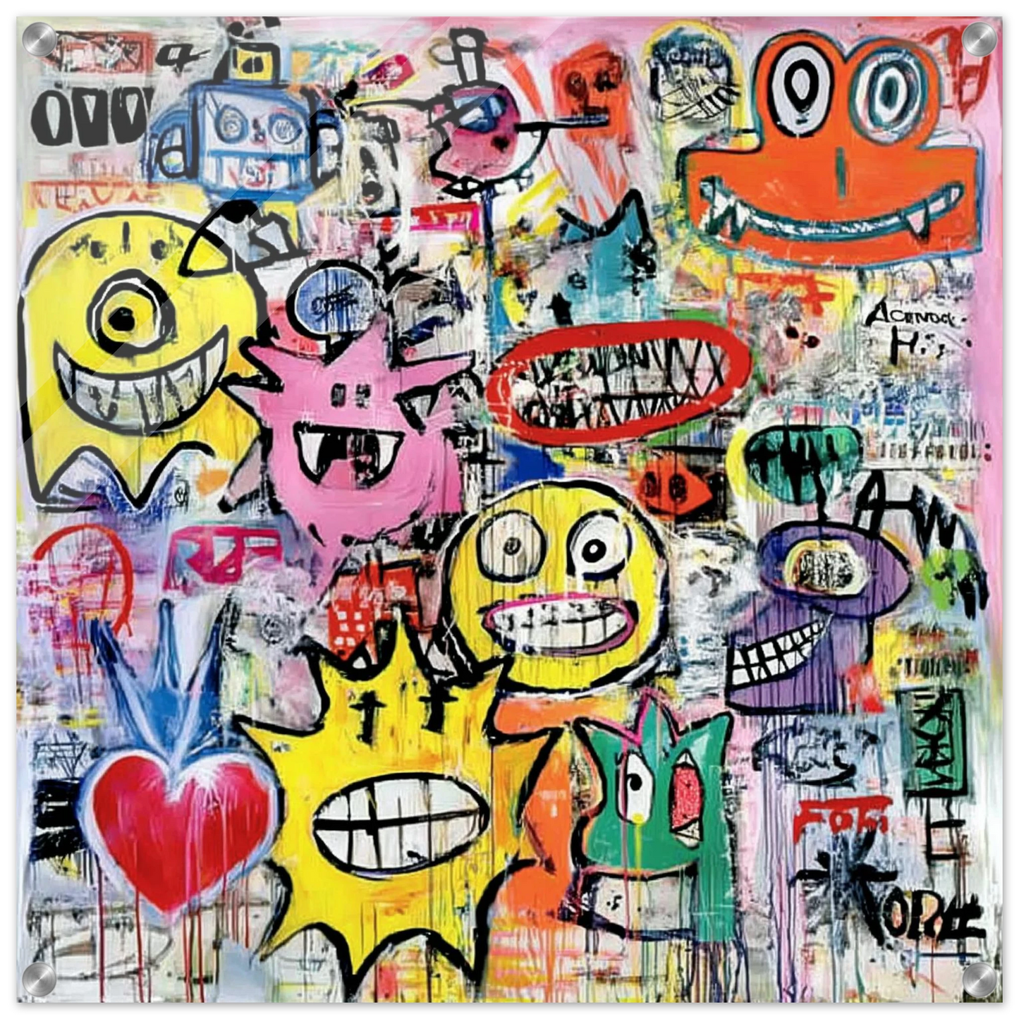 La Fête des Créatures Hurlantes — tableau plexiglas — art mural STNCL