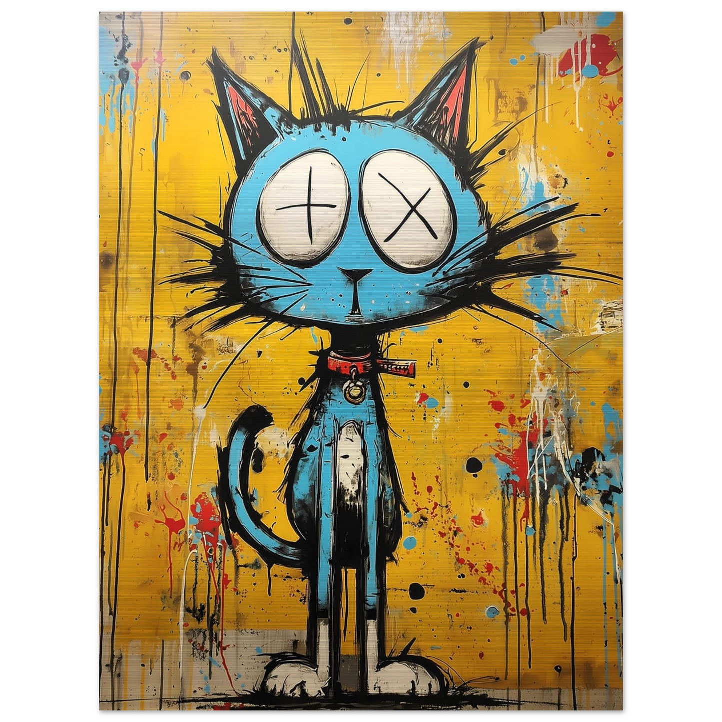 Matou des Murs — tableau aluminium — vue 5 — art mural STNCL