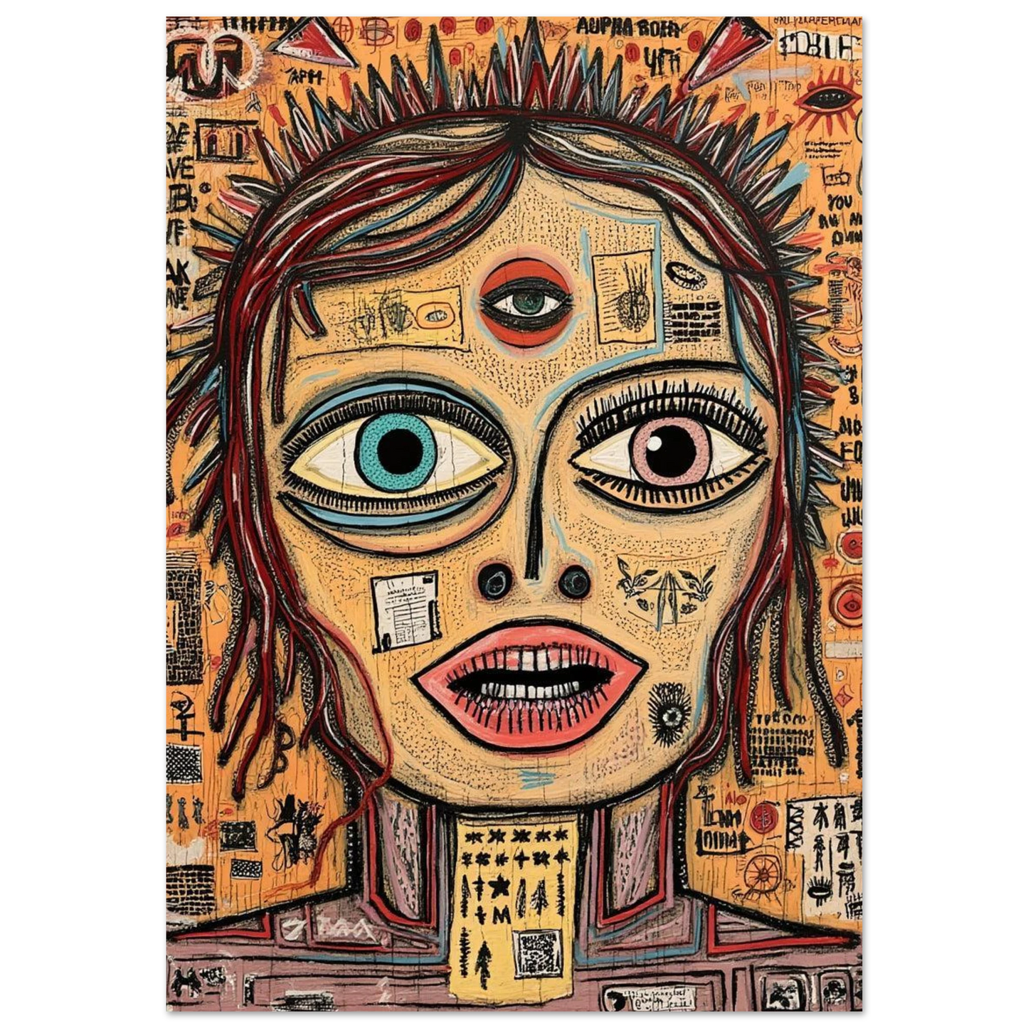 Visage aux Trois Yeux — tableau aluminium — art mural STNCL