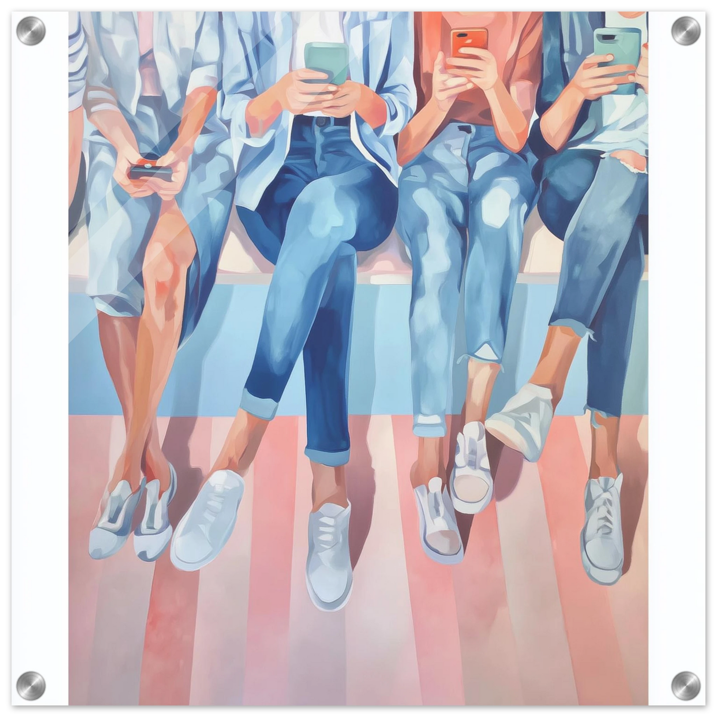 Génération Connectée — tableau plexiglas — vue 2 — art mural STNCL