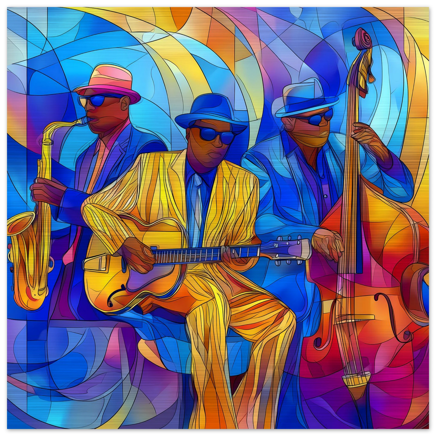 Trio de Jazz — tableau aluminium — art mural STNCL