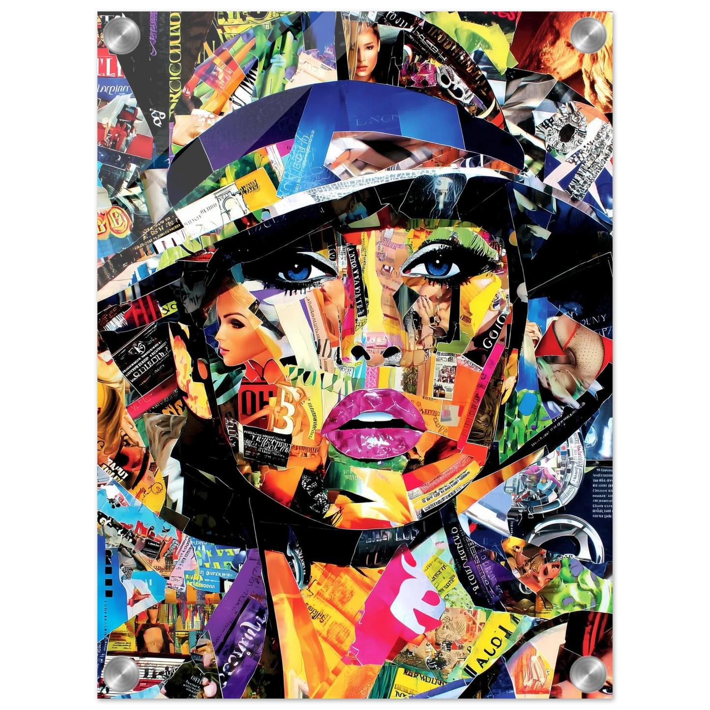 Reine de Papier Glacé — tableau plexiglas — vue 3 — art mural STNCL