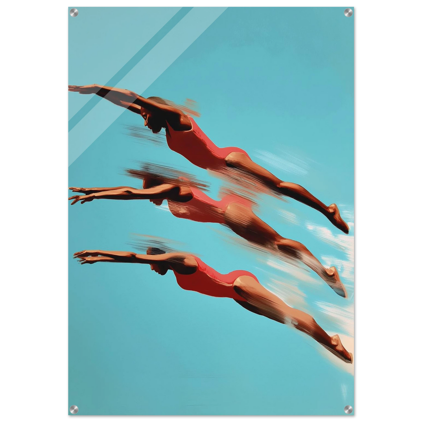 Trois Plongées vers l'Azur — tableau plexiglas — art mural STNCL