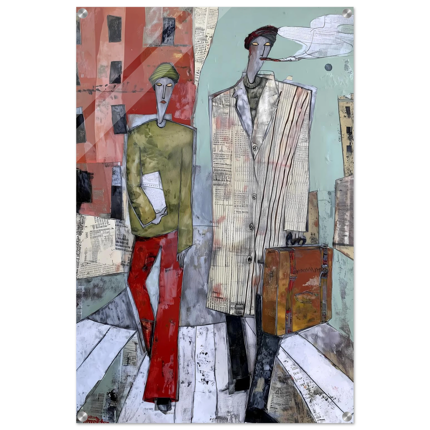 Les Voyageurs — tableau plexiglas — vue 5 — art mural STNCL
