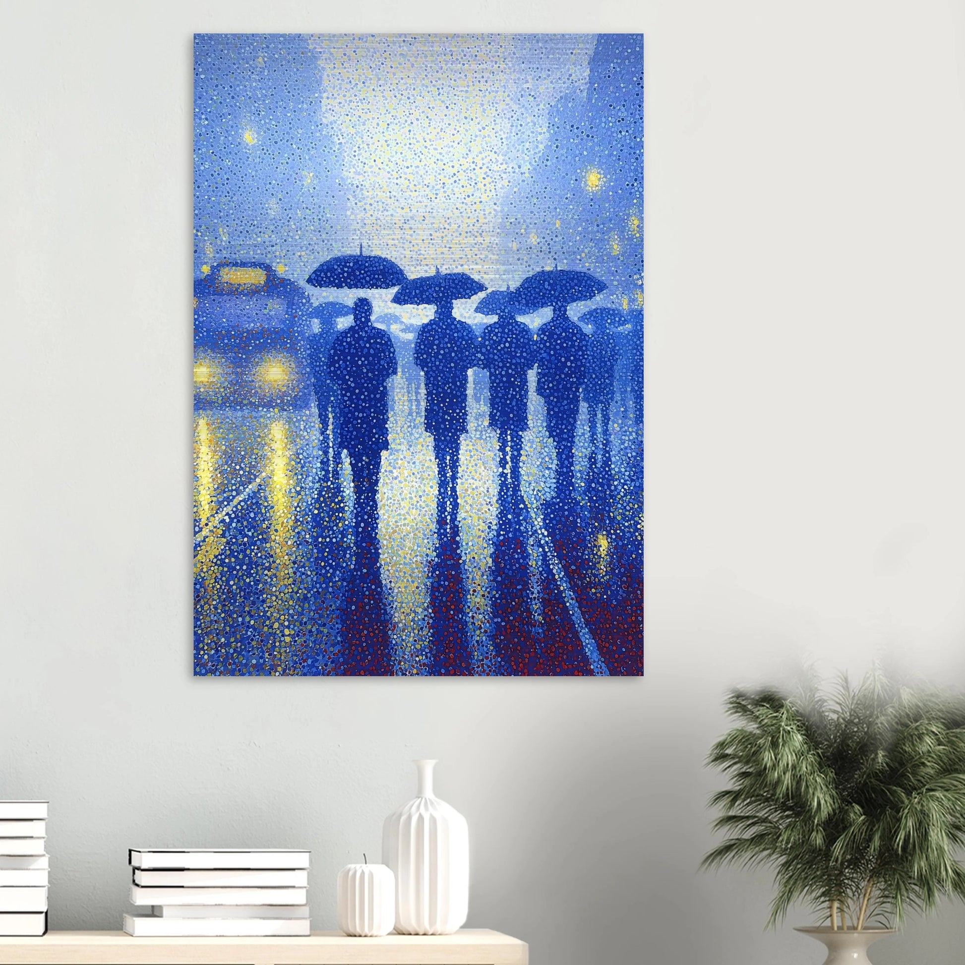Pluie en Pointillés — tableau aluminium — vue 6 — art mural STNCL