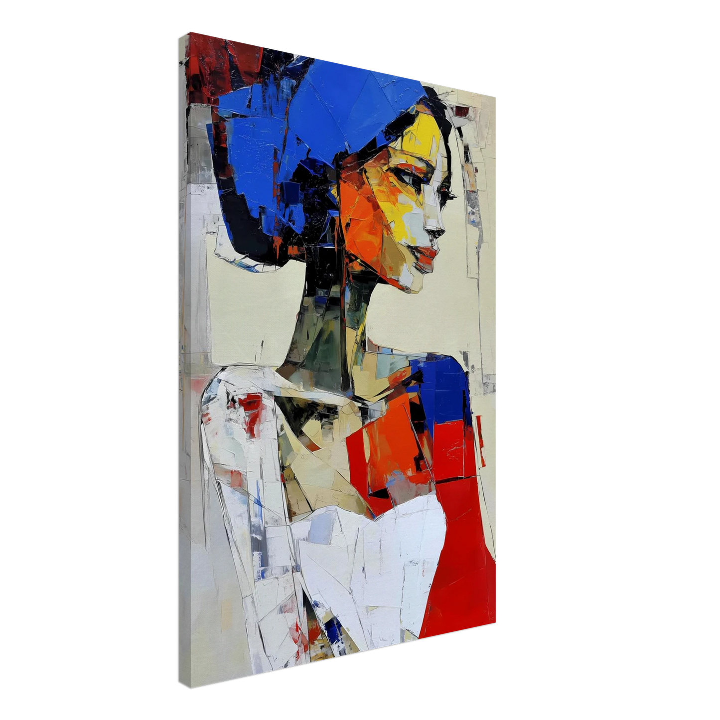 Profil en Éclats de Couleur — tableau sur toile — vue 2 — art mural STNCL