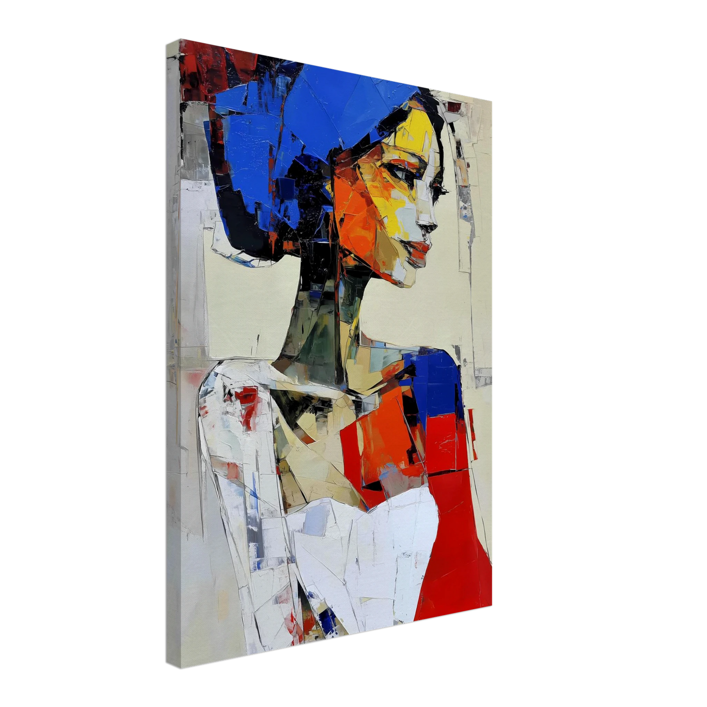 Profil en Éclats de Couleur — tableau sur toile — vue 3 — art mural STNCL