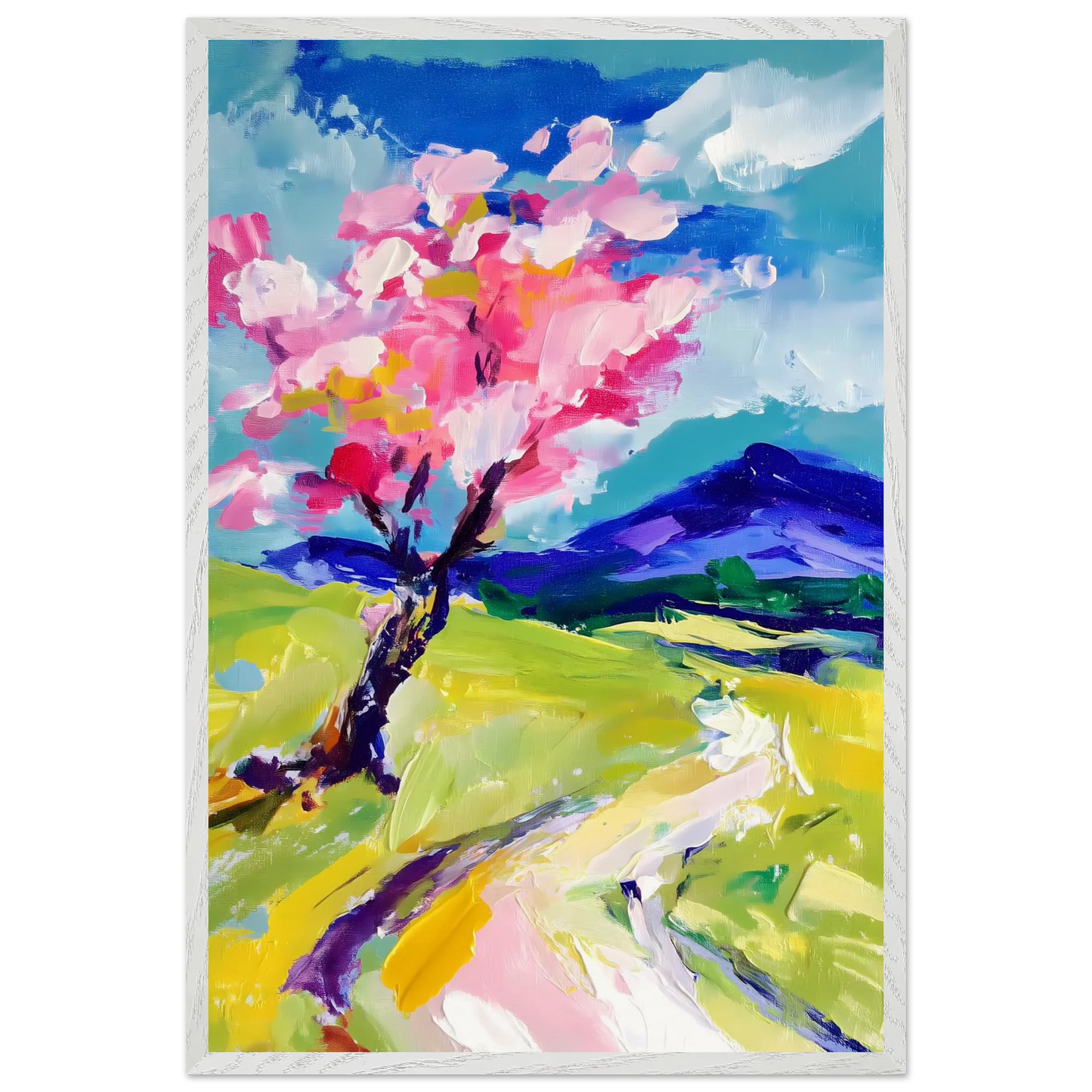 L'Arbre en Fleurs — tableau encadré bois — vue 7 — art mural STNCL