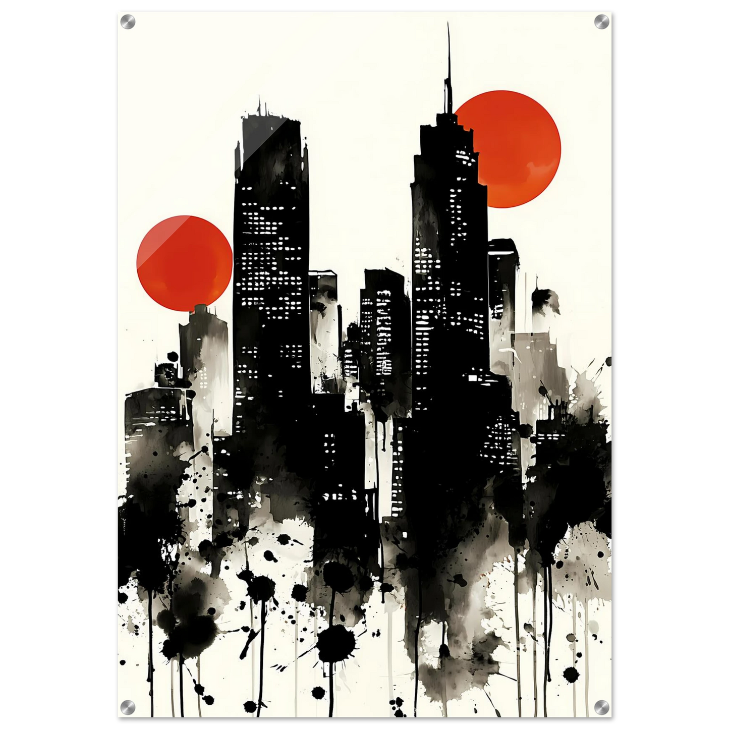 Ville d'Encre — tableau plexiglas — art mural STNCL