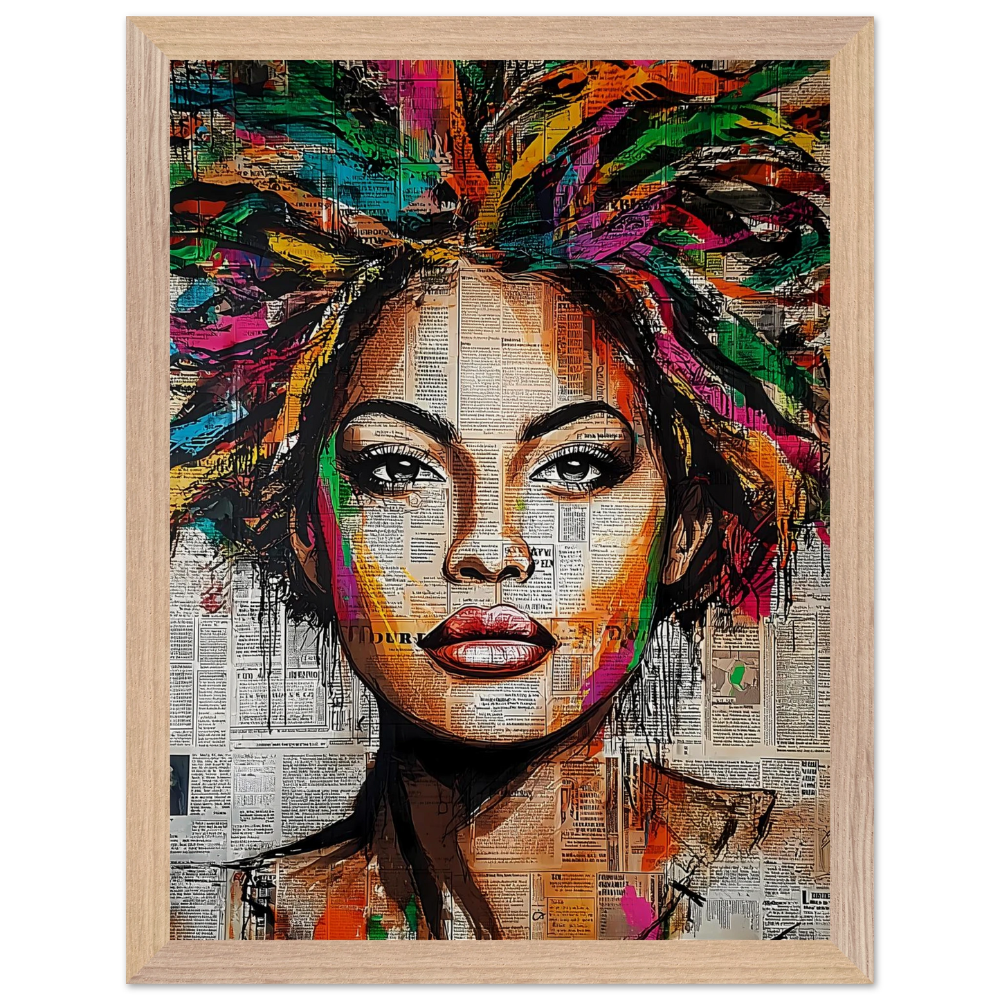 Tête d'Affiche — tableau encadré bois — vue 12 — art mural STNCL