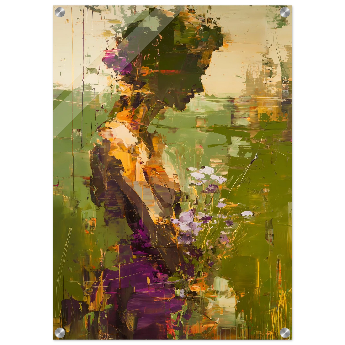 Dans les Herbes Hautes — tableau plexiglas — vue 2 — art mural STNCL