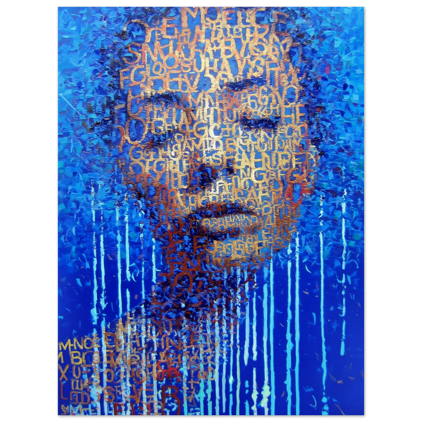 Visage de Lettres — affiche d'art — vue 3 — art mural STNCL