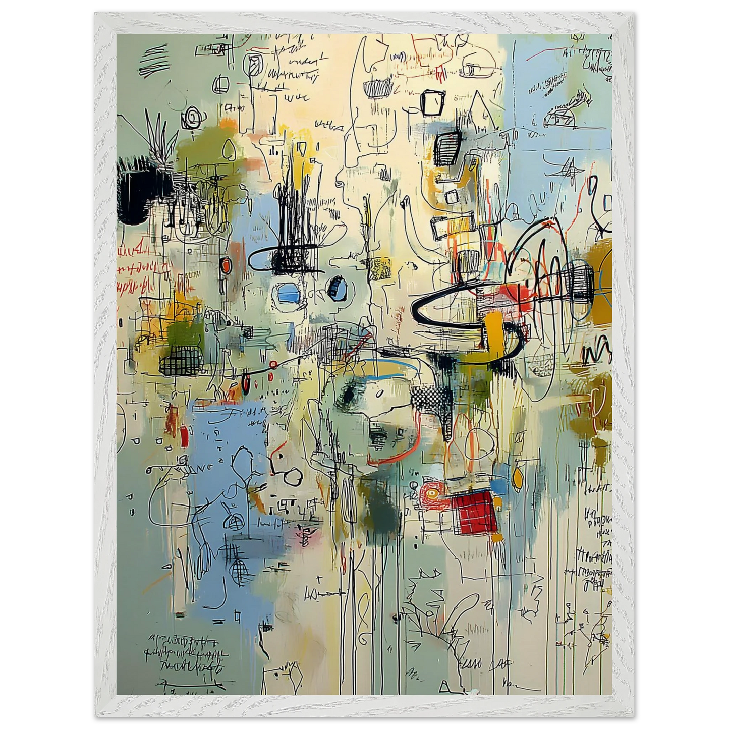 Écriture du Vent — tableau encadré bois — vue 8 — art mural STNCL
