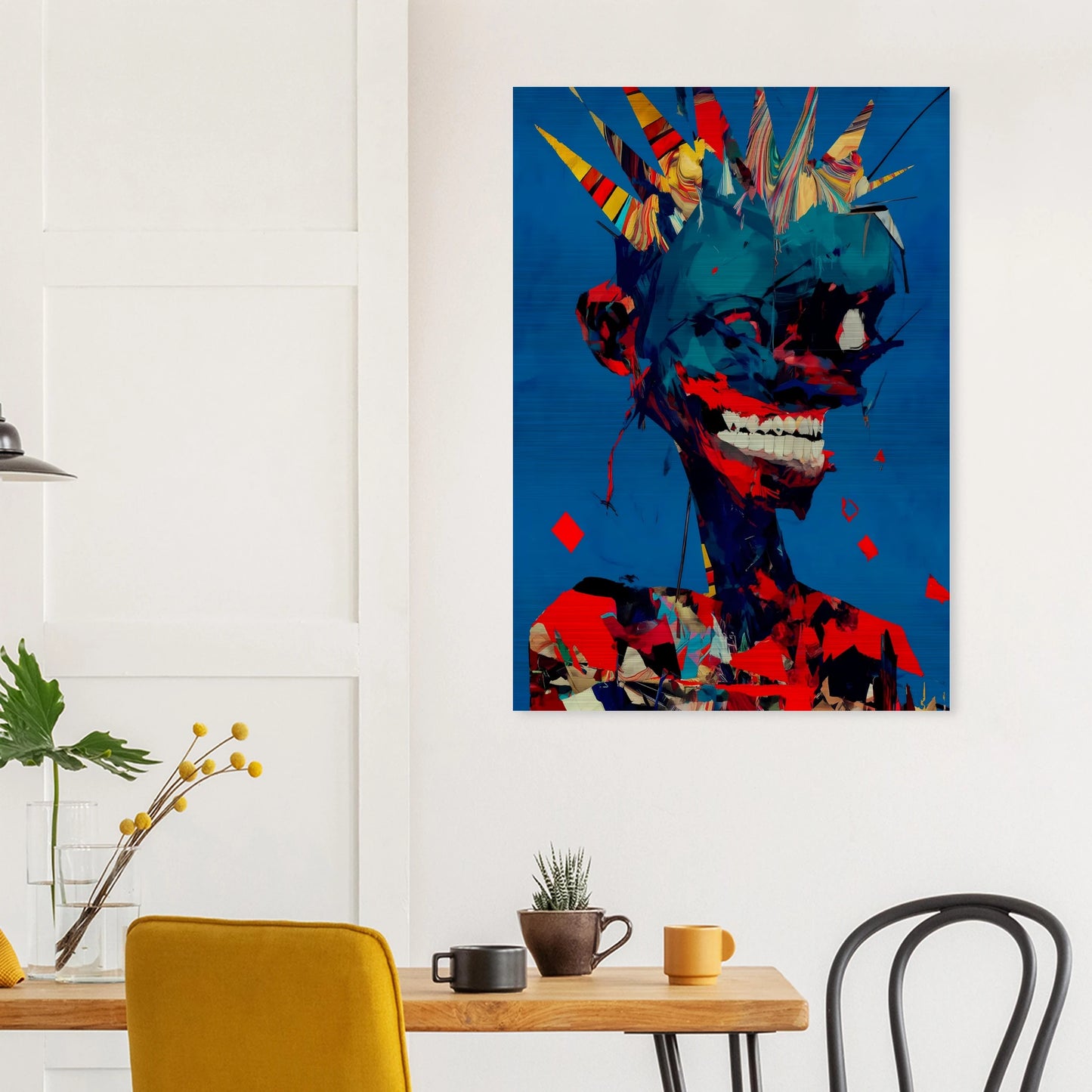Le Rire Bleu — tableau aluminium — vue 8 — art mural STNCL
