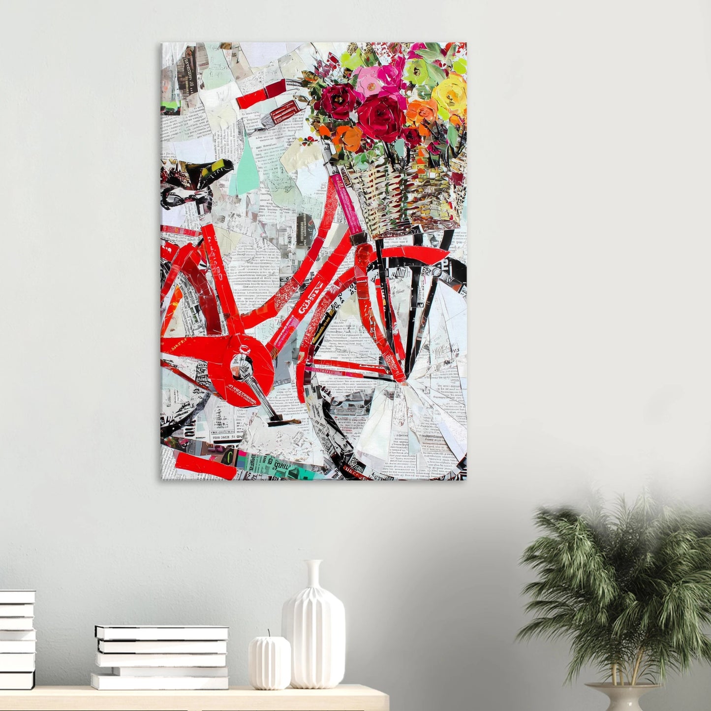 Le Vélo Fleuri — tableau sur toile — vue 6 — art mural STNCL