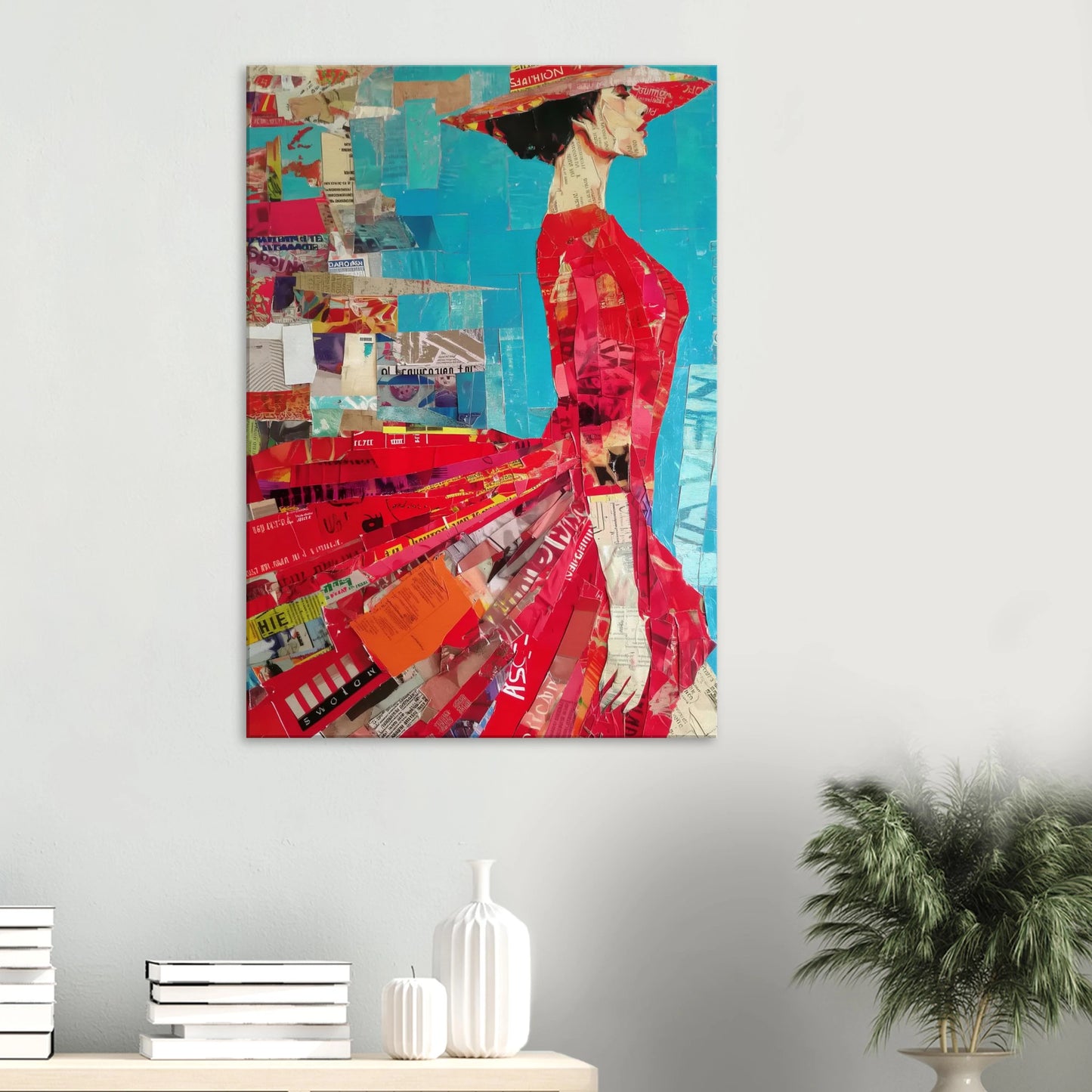 La Robe Rouge — tableau sur toile — vue 6 — art mural STNCL