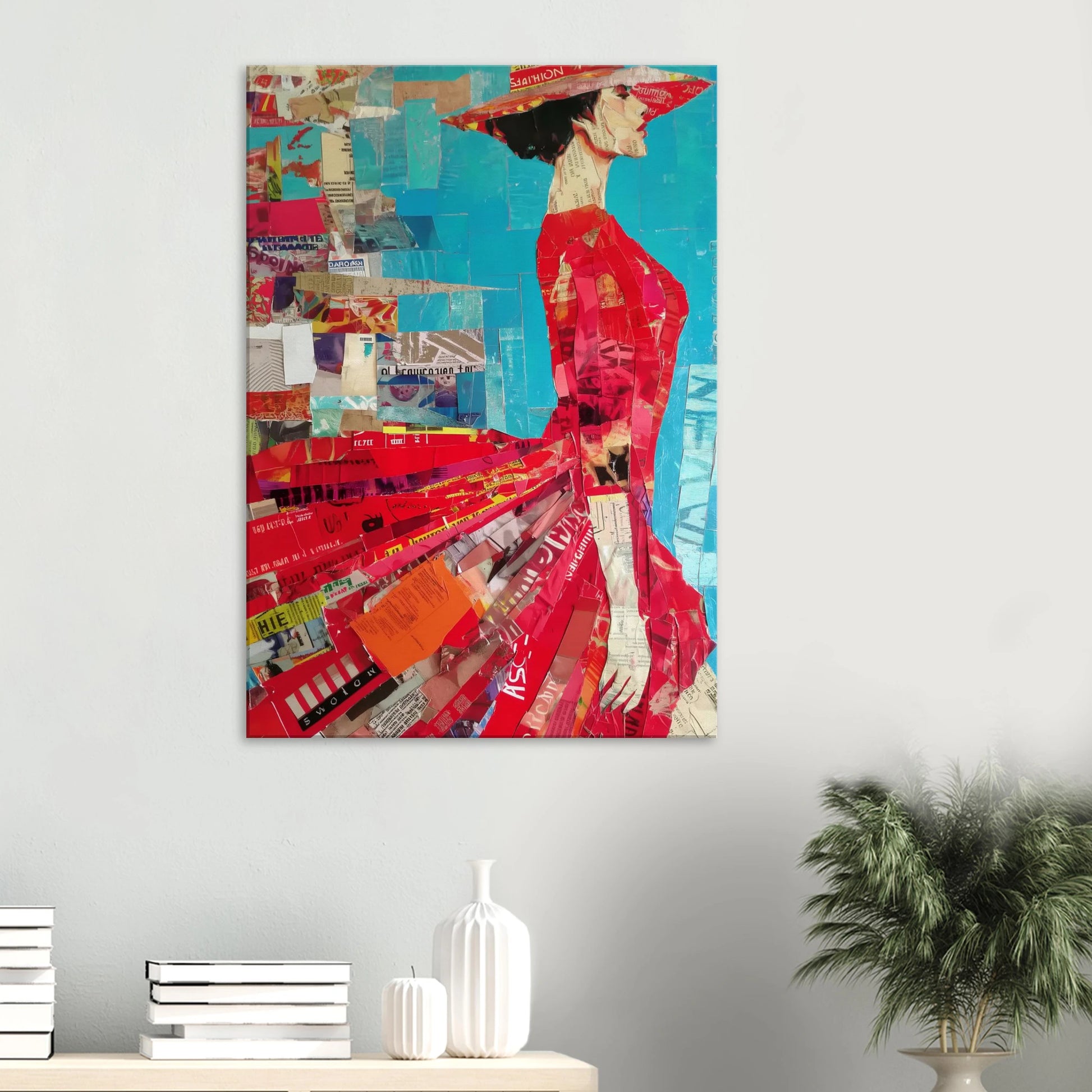 La Robe Rouge — tableau sur toile — vue 6 — art mural STNCL