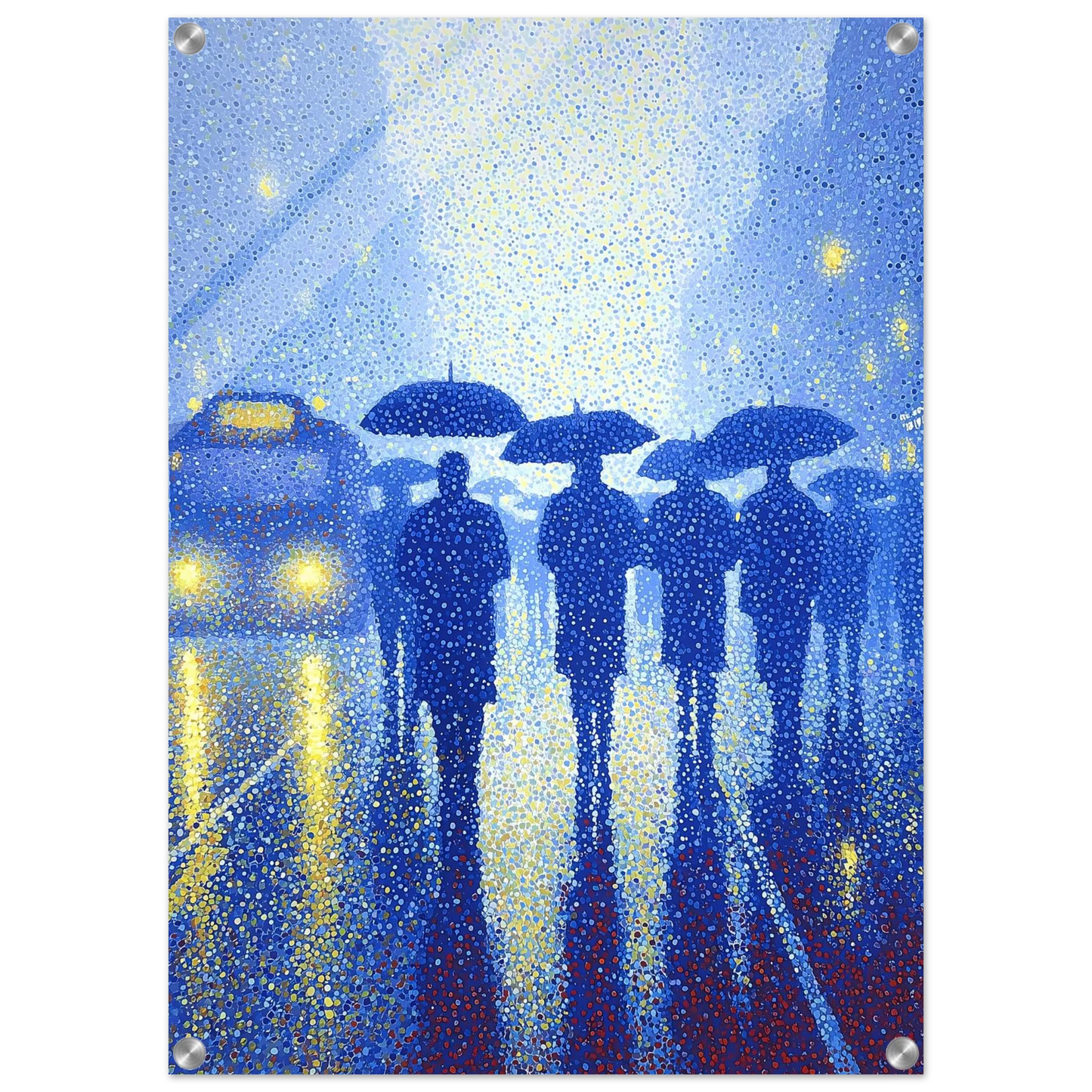 Pluie en Pointillés — tableau plexiglas — vue 2 — art mural STNCL