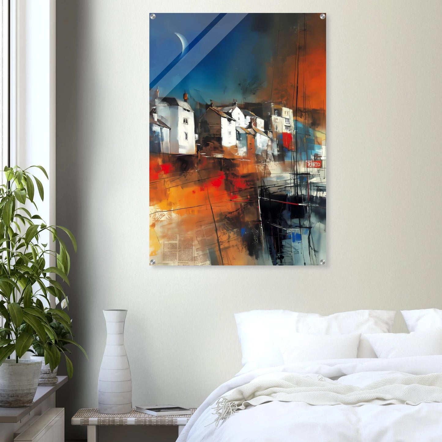 Port sous le Croissant de Lune — tableau plexiglas — vue 7 — art mural STNCL