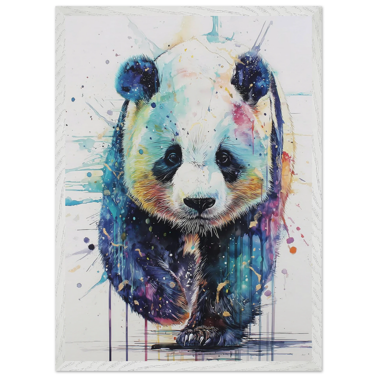 Panda Constellé — tableau encadré bois — vue 11 — art mural STNCL