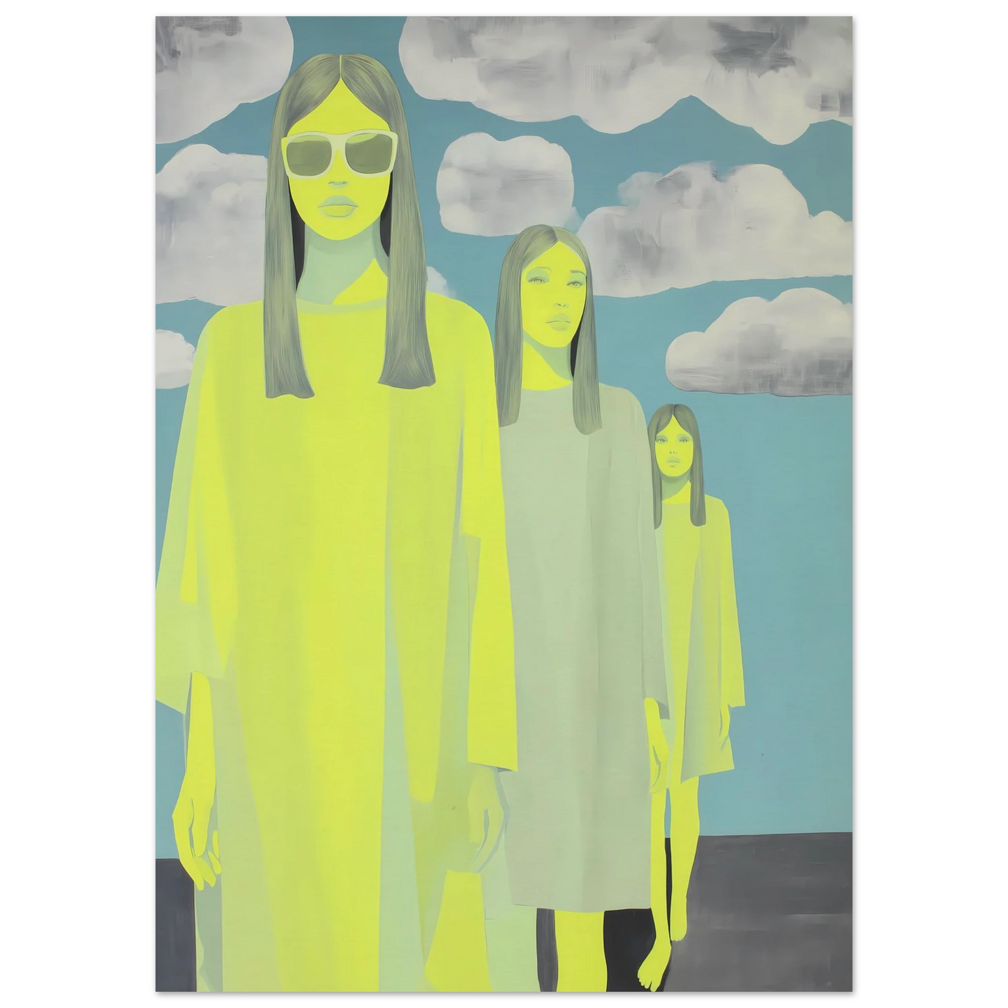Les Trois Silhouettes — affiche d'art — vue 5 — art mural STNCL