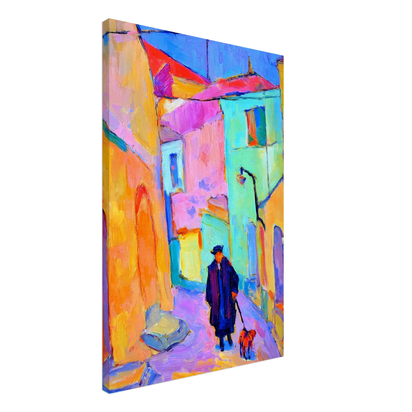 Le Promeneur en Bleu — tableau sur toile — vue 2 — art mural STNCL