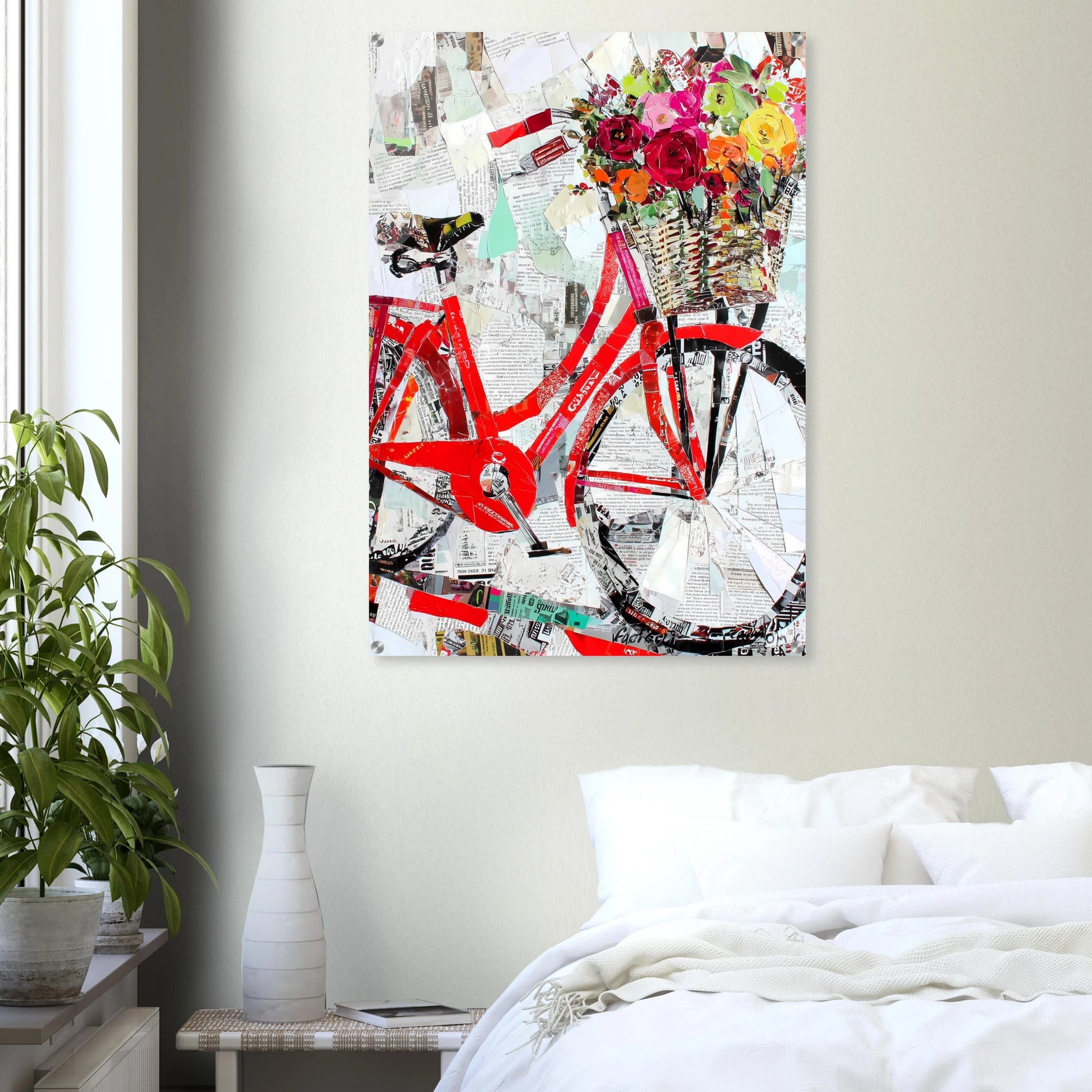 Le Vélo Fleuri — tableau plexiglas — vue 7 — art mural STNCL