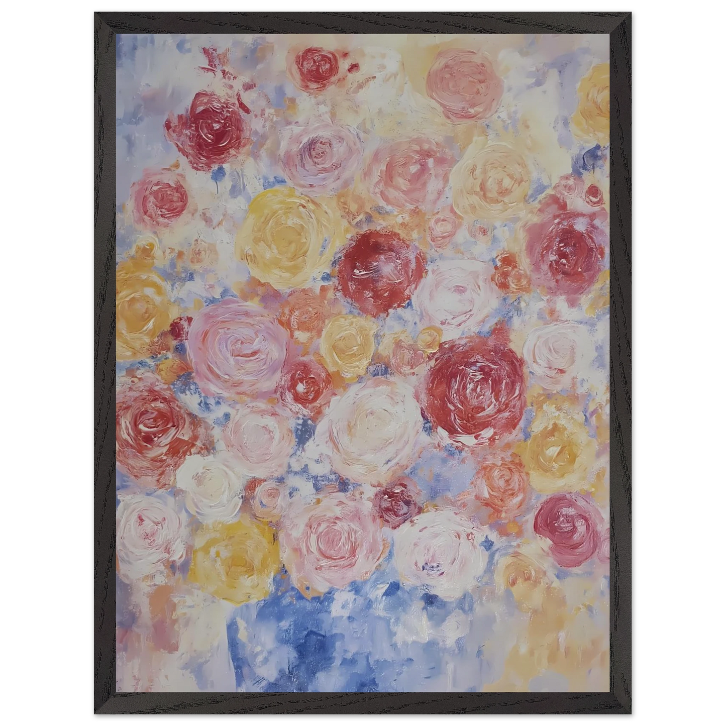 Brassée de Roses — tableau encadré bois — vue 15 — art mural STNCL