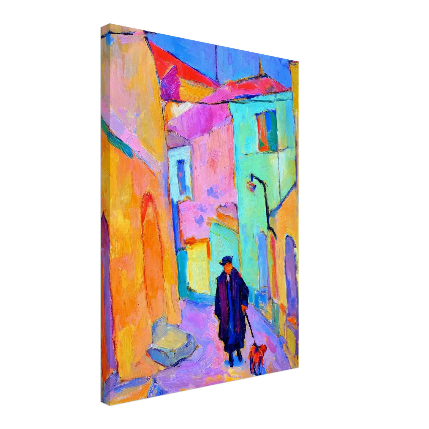 Le Promeneur en Bleu — tableau sur toile — vue 3 — art mural STNCL