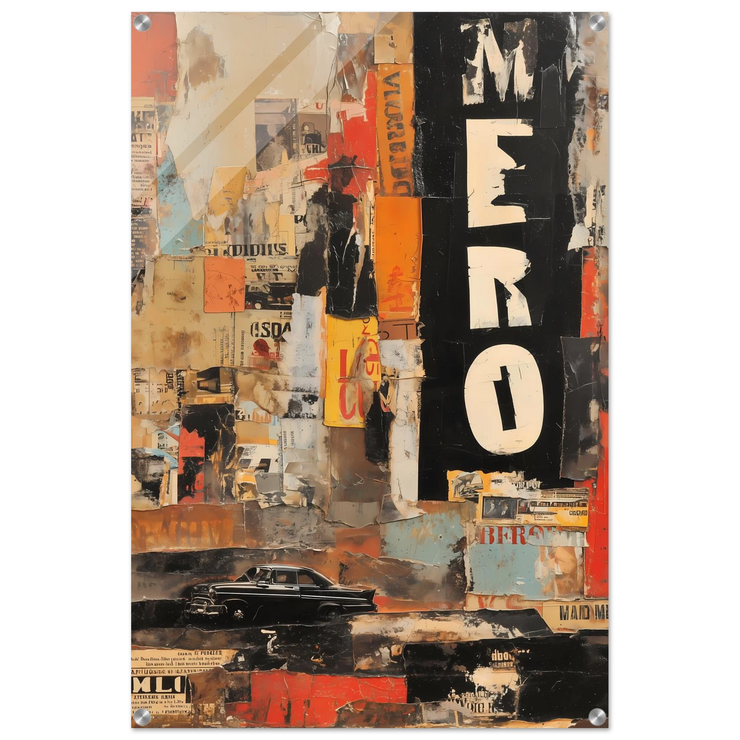 Affiches Lacérées — tableau plexiglas — vue 5 — art mural STNCL