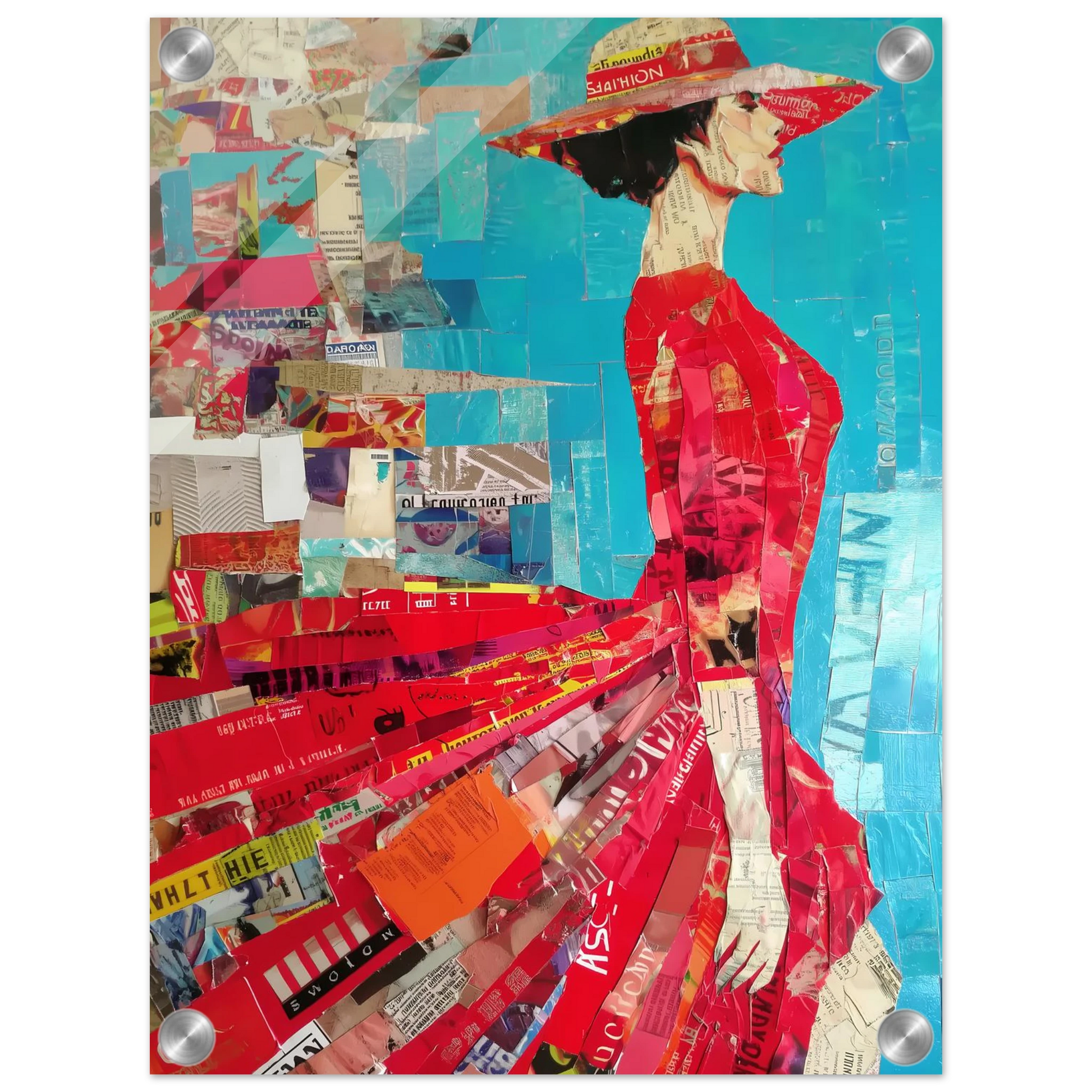 La Robe Rouge — tableau plexiglas — vue 3 — art mural STNCL