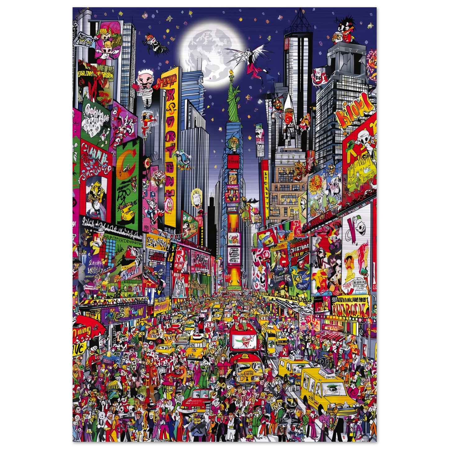 Times Square en Fête — tableau aluminium — art mural STNCL