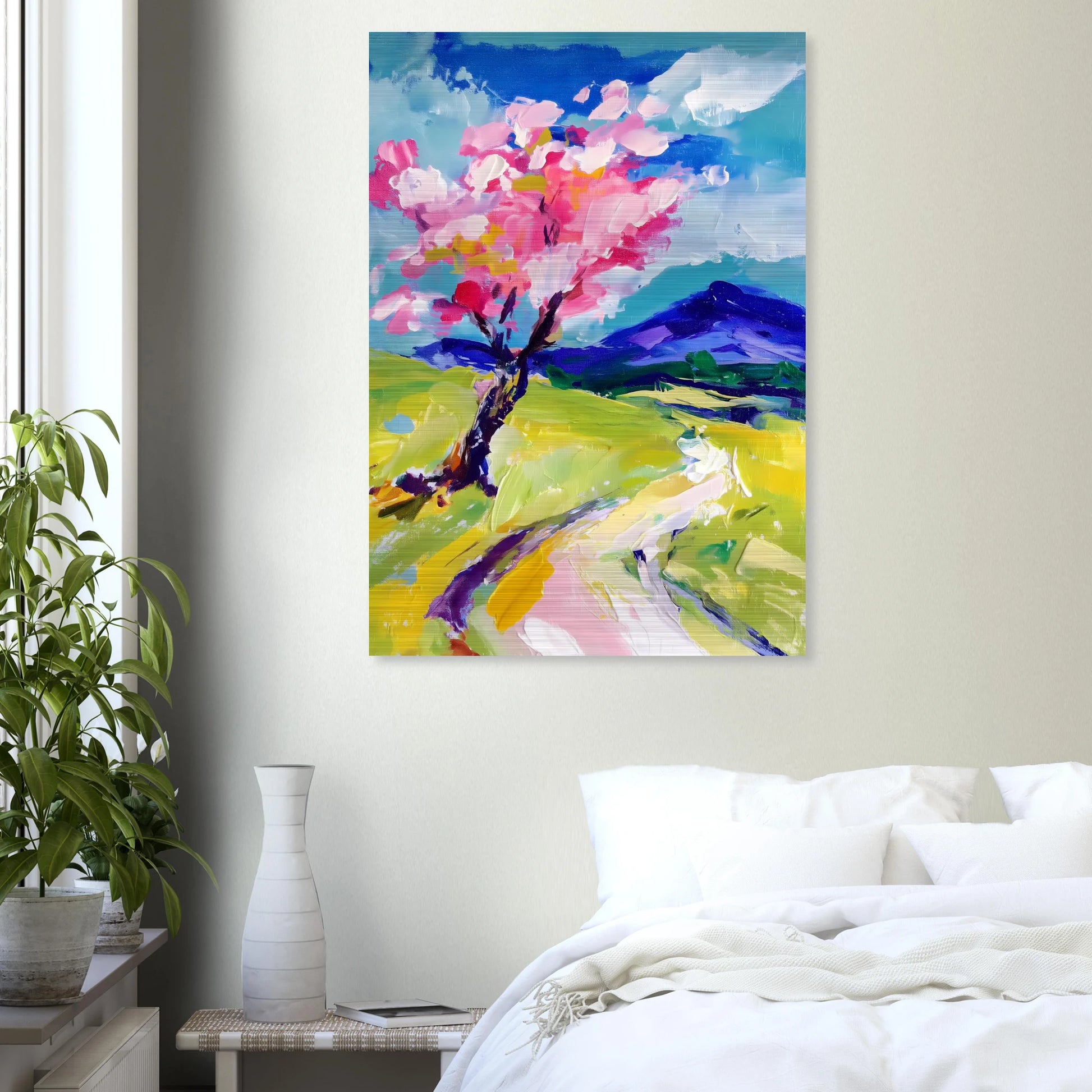 L'Arbre en Fleurs — tableau aluminium — vue 7 — art mural STNCL