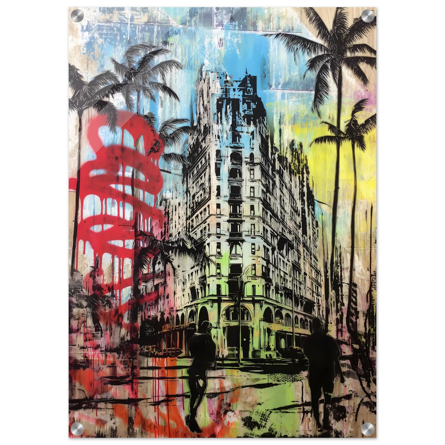 Tropique de Béton — tableau plexiglas — vue 2 — art mural STNCL