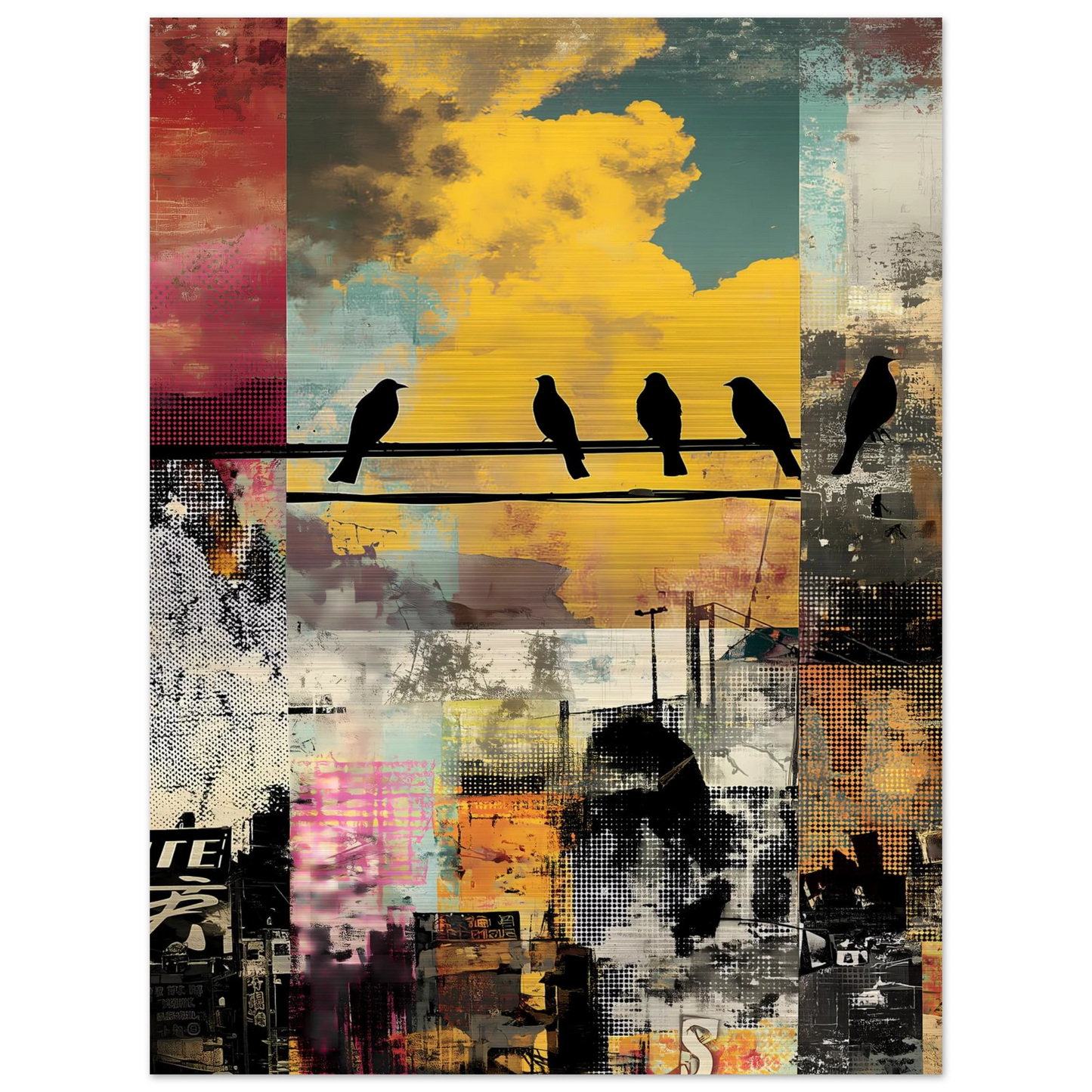 Perchoir Urbain — tableau aluminium — vue 2 — art mural STNCL
