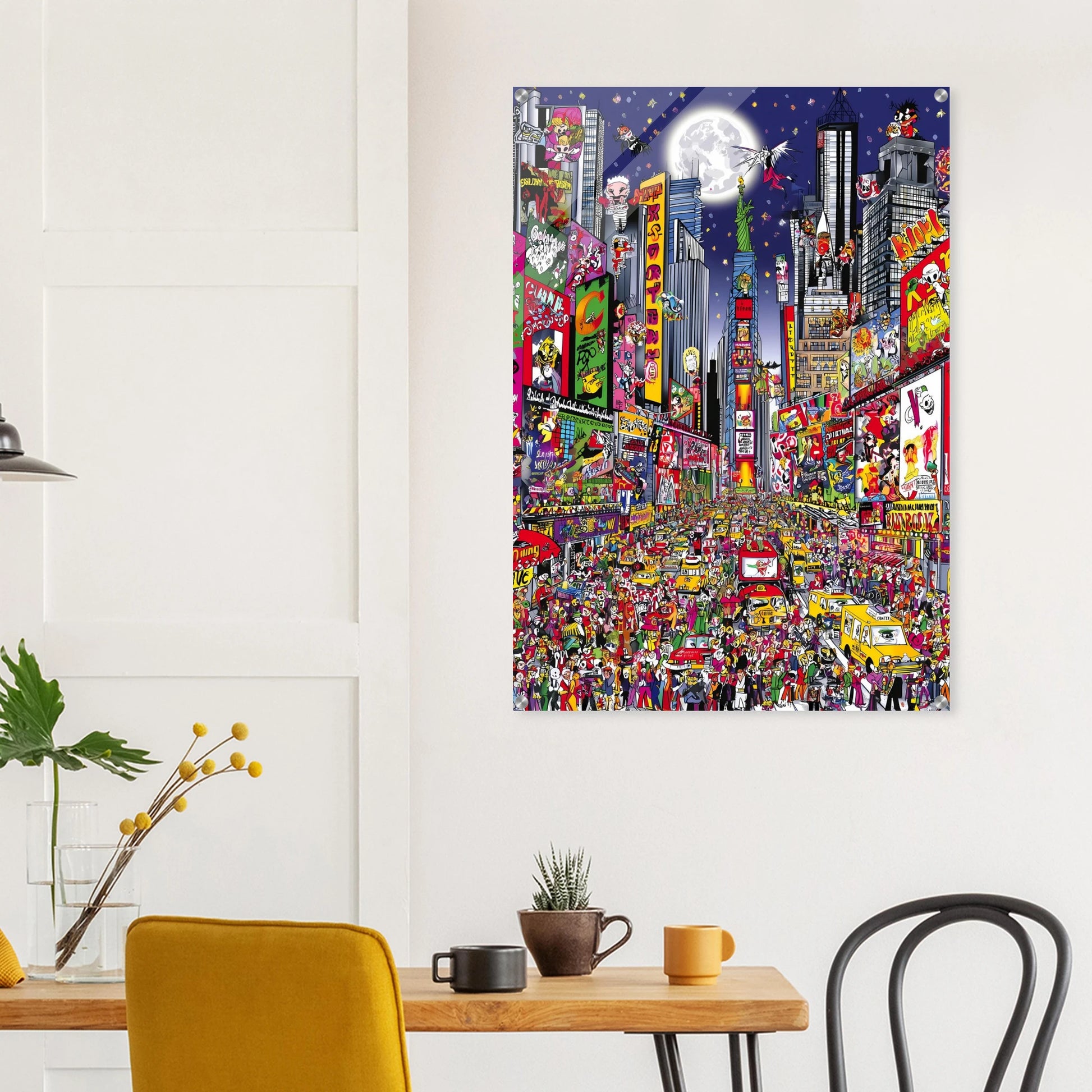 Times Square en Fête — tableau plexiglas — vue 8 — art mural STNCL