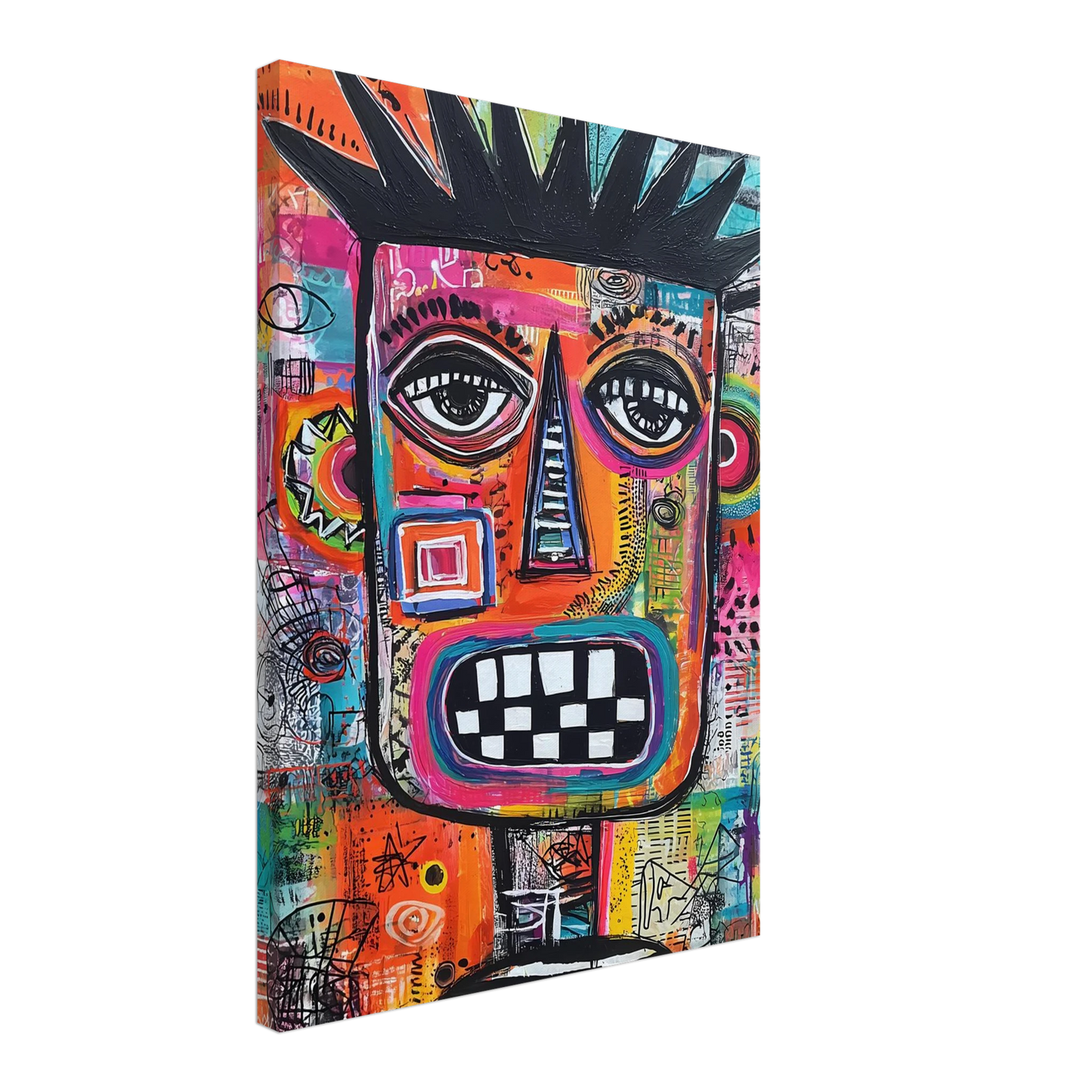 Masque Brut — tableau sur toile — vue 3 — art mural STNCL
