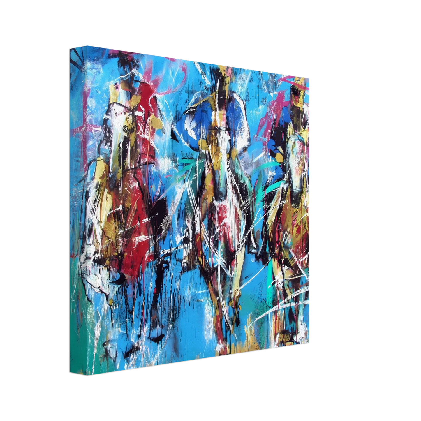 Trois Cavaliers — tableau sur toile — vue 2 — art mural STNCL