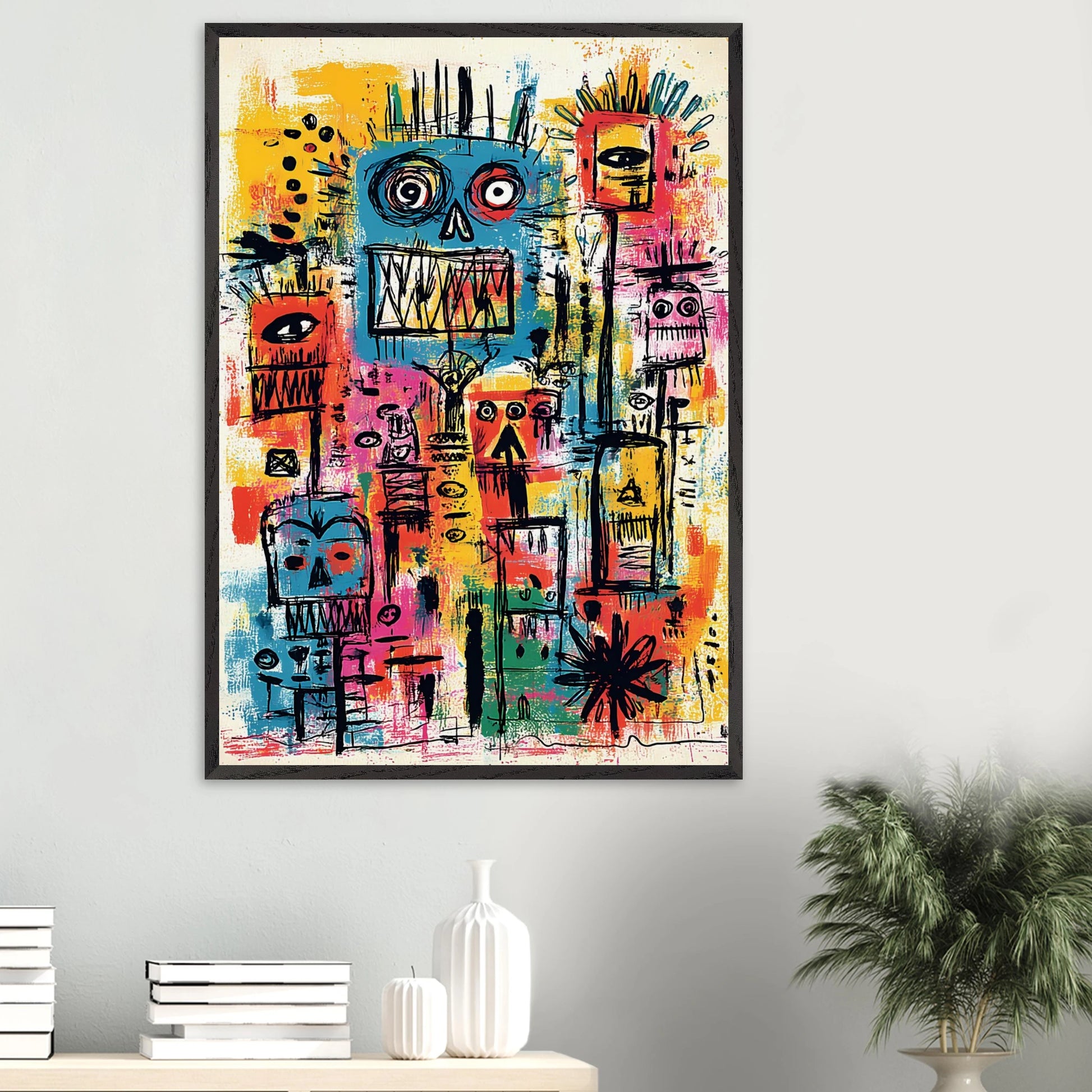 Totem des Esprits — tableau encadre bois — vue 16 — art mural STNCL