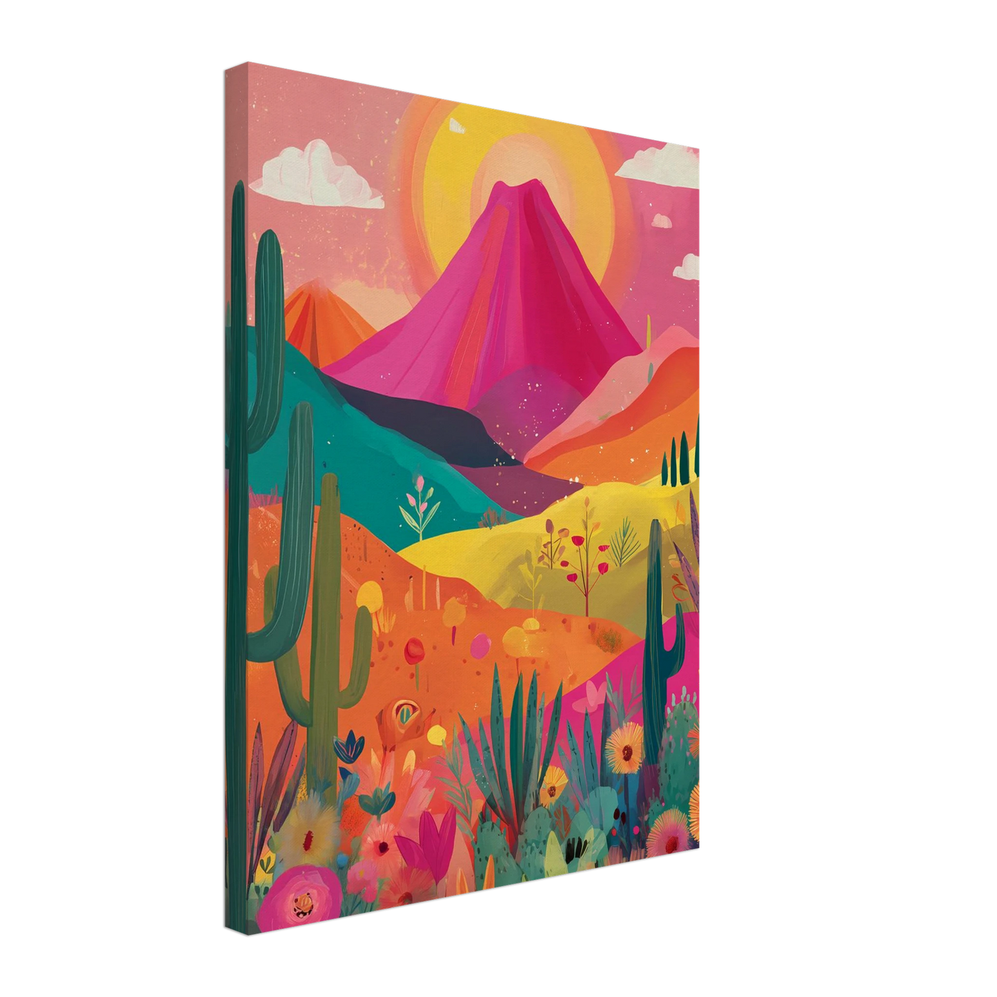 Volcan Fleuri — tableau sur toile — vue 5 — art mural STNCL