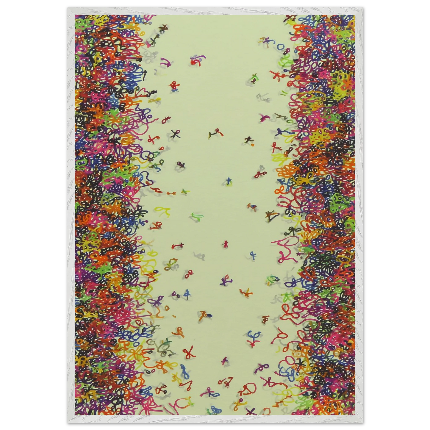 Nuée de Signes — tableau encadre bois — vue 5 — art mural STNCL