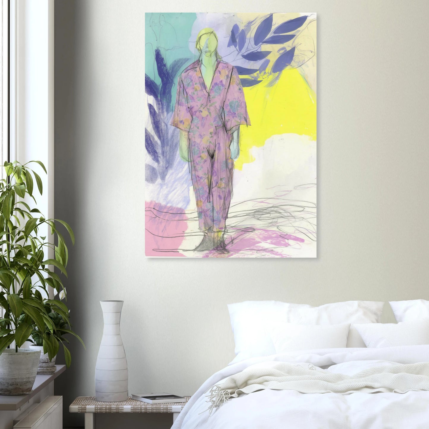 Kimono Fleuri sous les Feuilles — affiche d'art — vue 7 — art mural STNCL