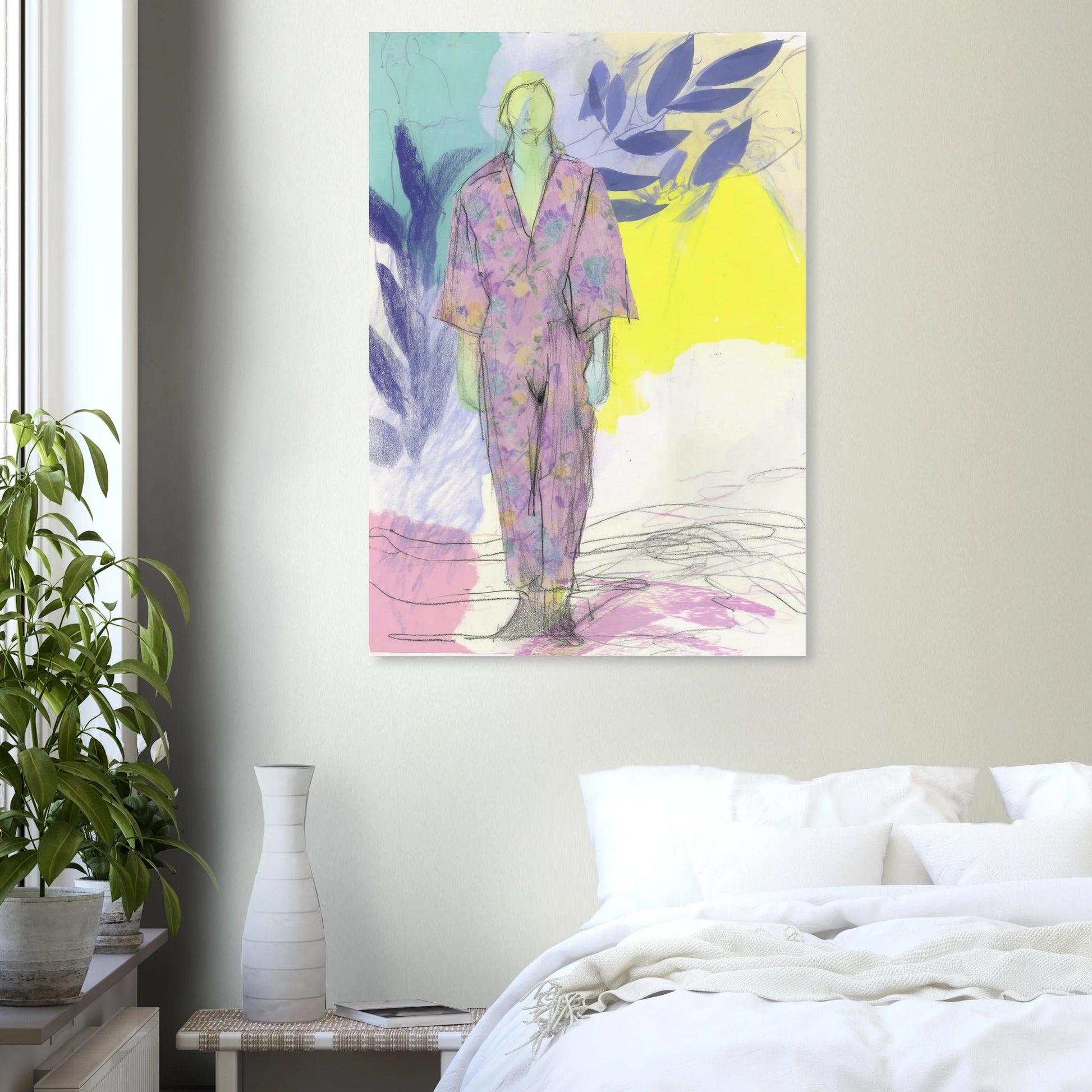 Kimono Fleuri sous les Feuilles — affiche d'art — vue 7 — art mural STNCL