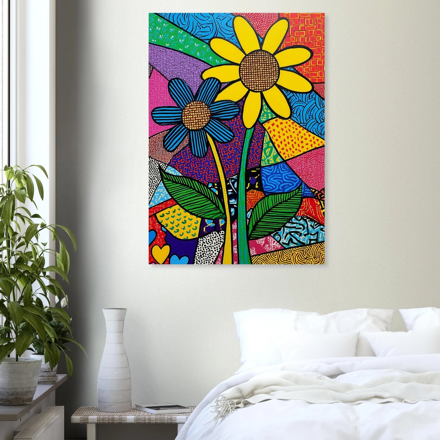 Deux Fleurs en Fête — affiche d'art — vue 7 — art mural STNCL