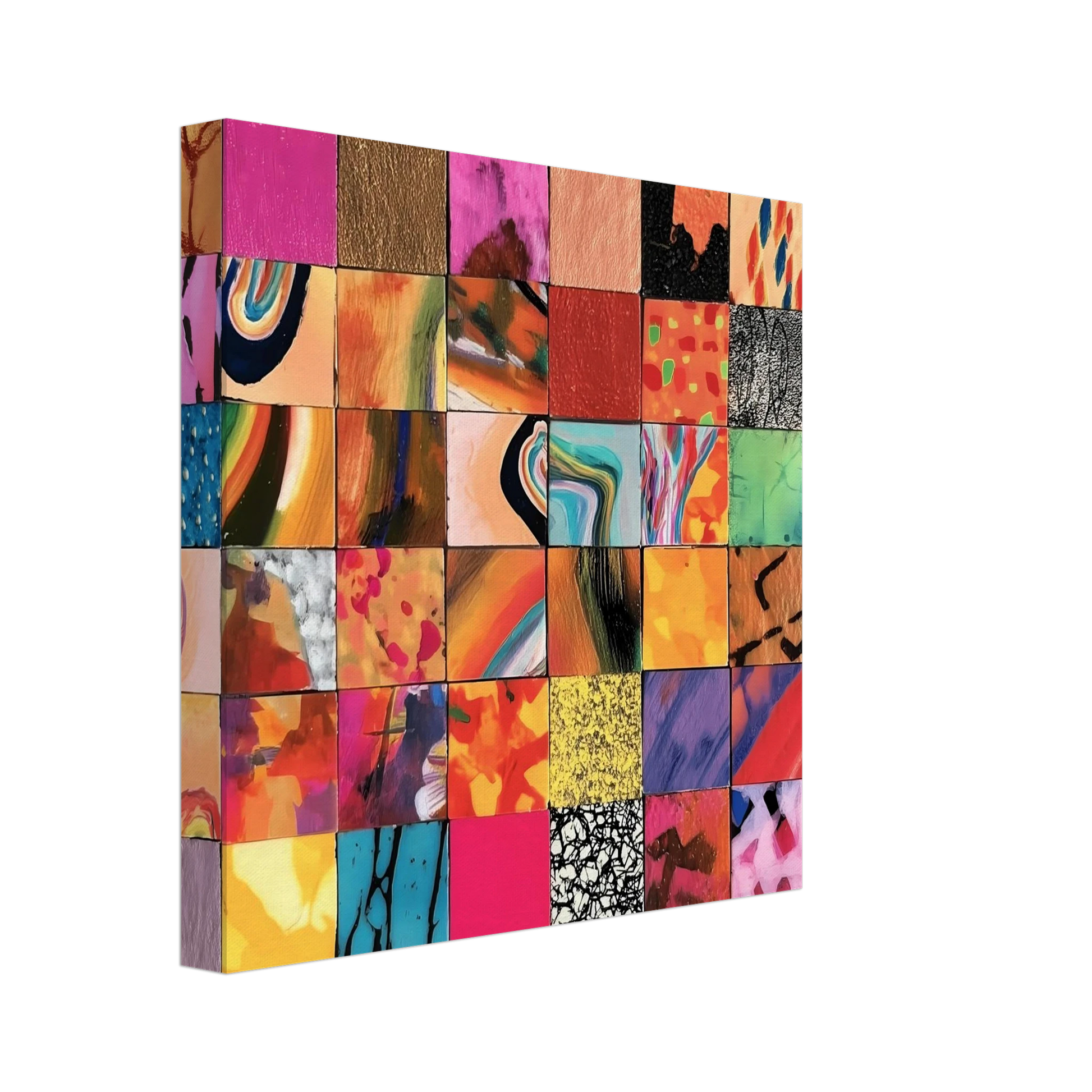 Damier des Matières — tableau sur toile — vue 2 — art mural STNCL