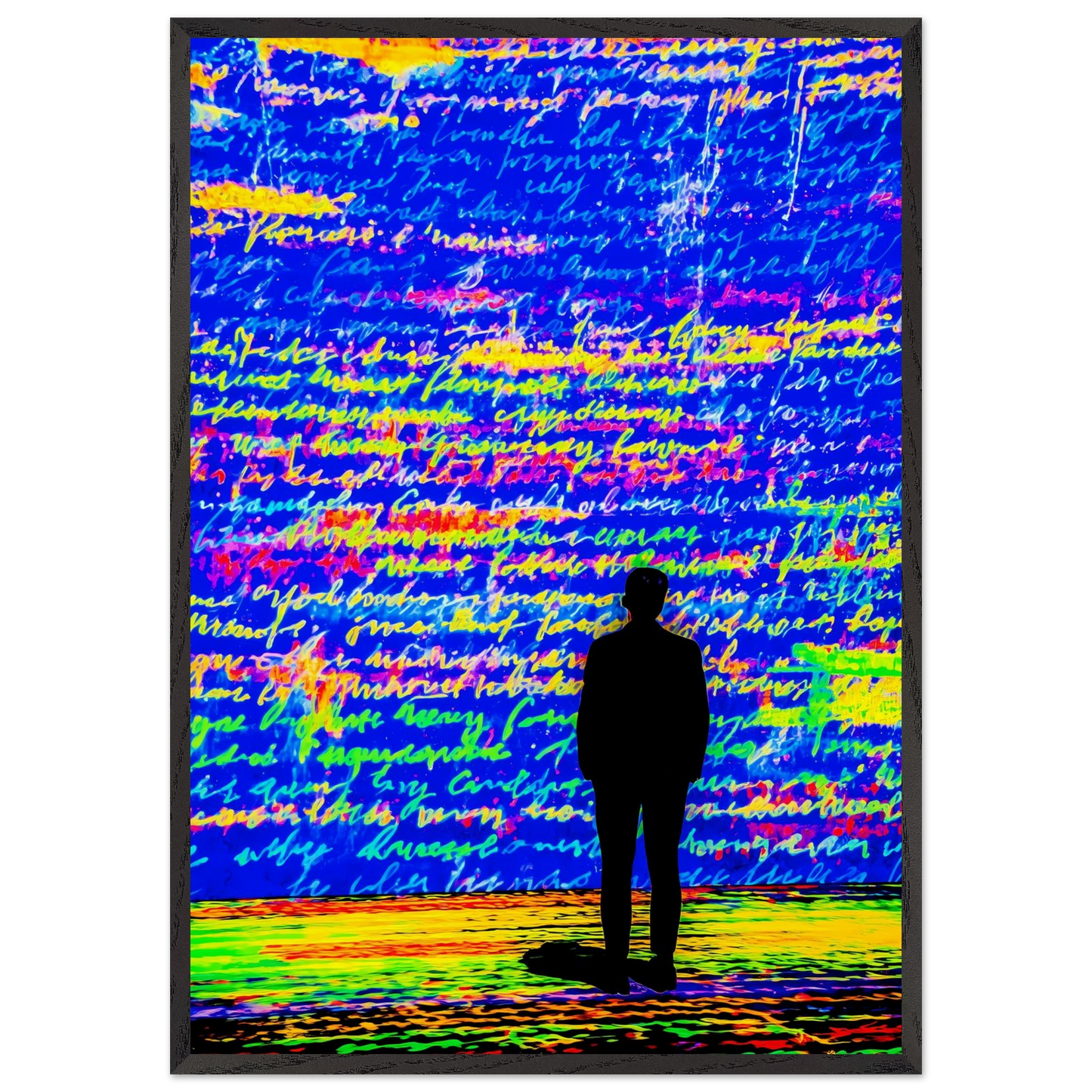 Le Mur Écrit — tableau encadré bois — art mural STNCL
