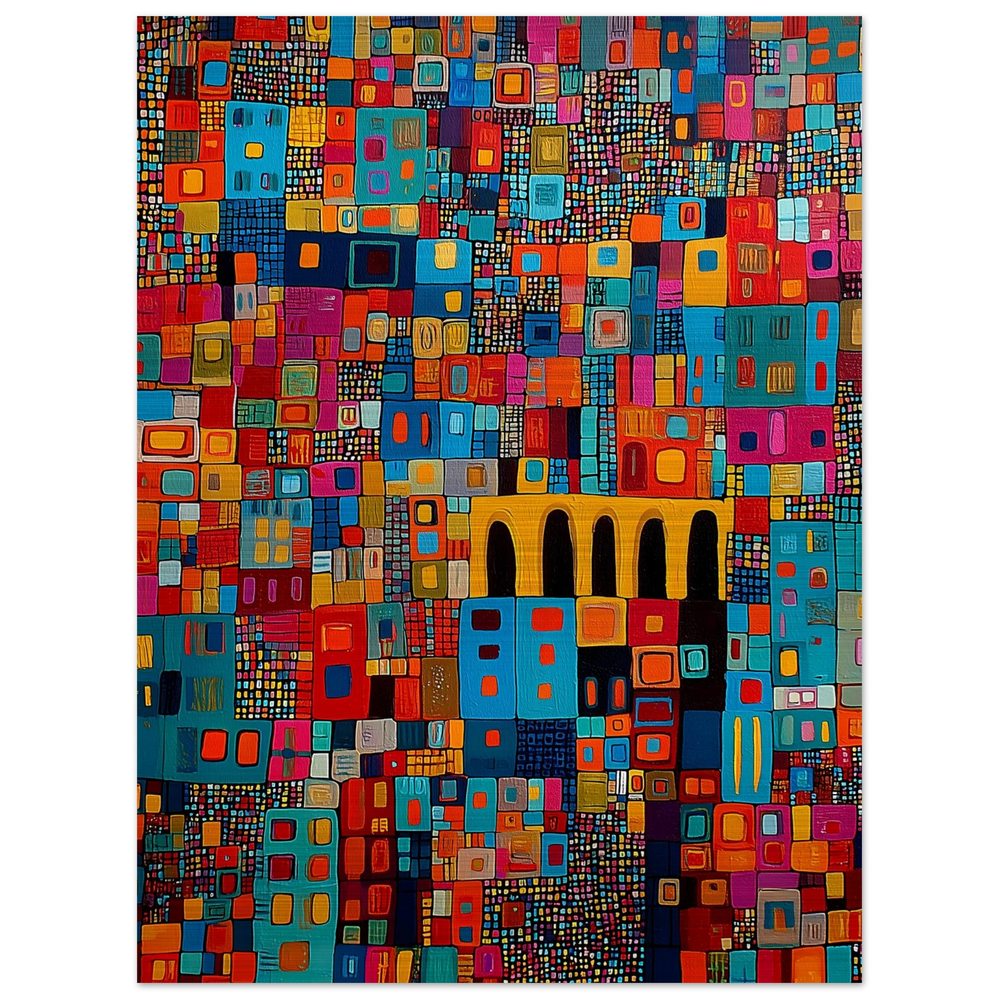 Cité Mosaïque — tableau aluminium — vue 5 — art mural STNCL