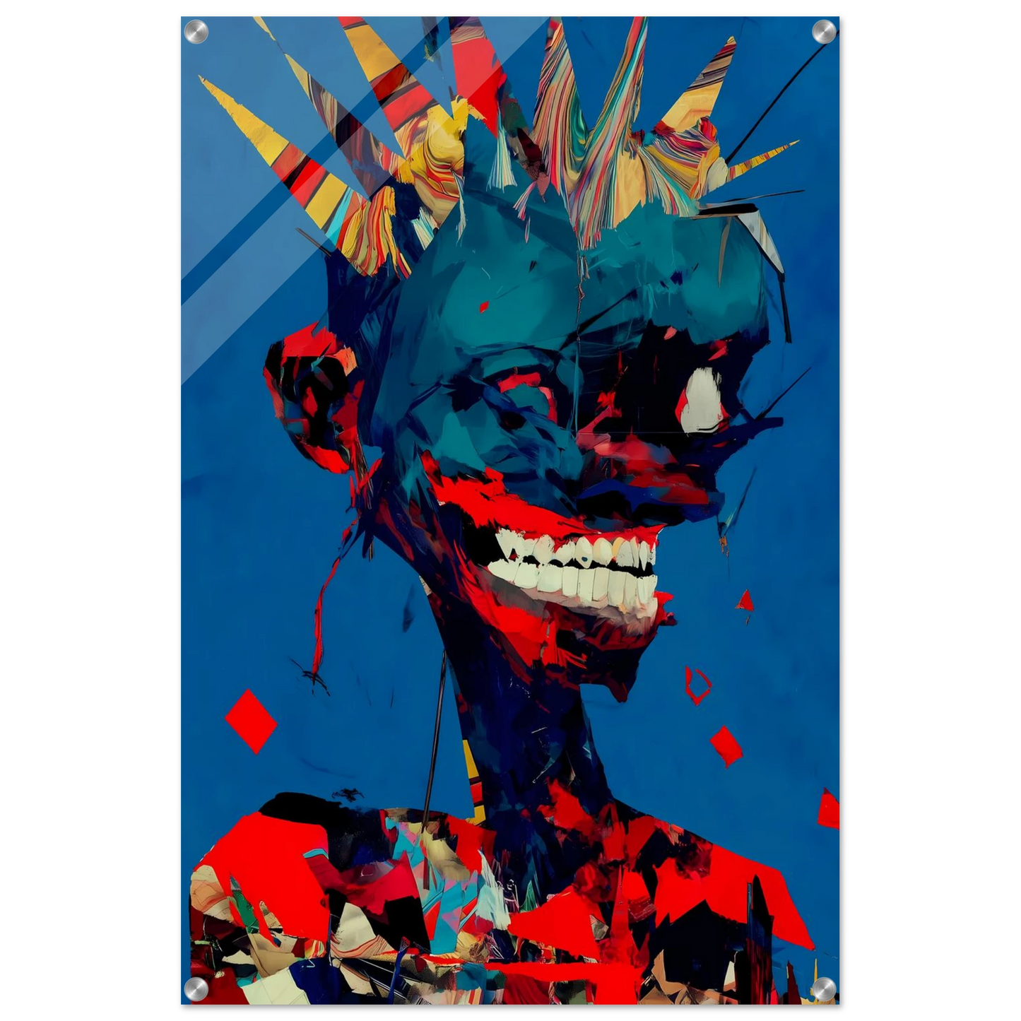 Le Rire Bleu — tableau plexiglas — vue 5 — art mural STNCL